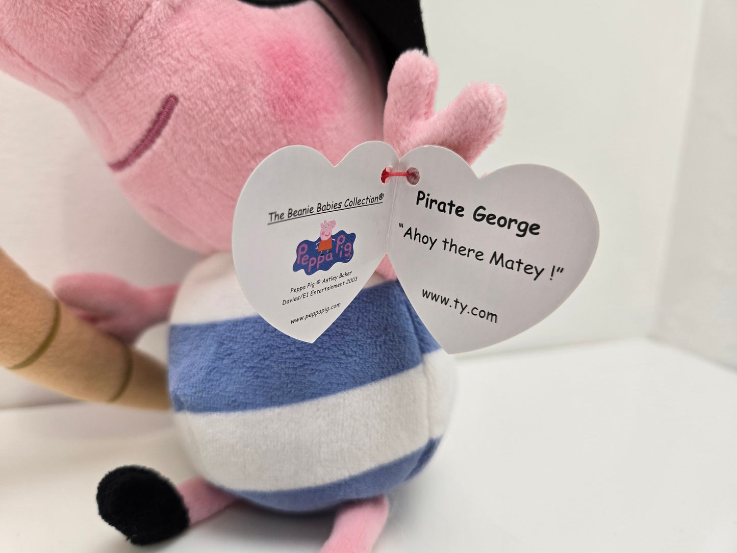 Ty Beanie Baby “Pirate George” - From the Children’s Show Peppa Pig (7 inch)