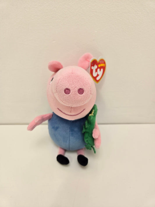 Ty Beanie Baby “George” holding Dino  - From Children’s Show Peppa Pig (6.5 inch)