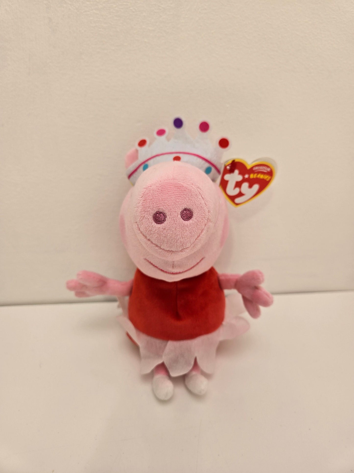 Ty Beanie Baby “Ballerina Peppa” - From Children’s Show Peppa the Pig (7 inch)