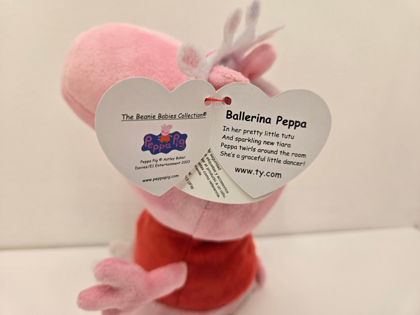 Ty Beanie Baby “Ballerina Peppa” - From Children’s Show Peppa the Pig (7 inch)