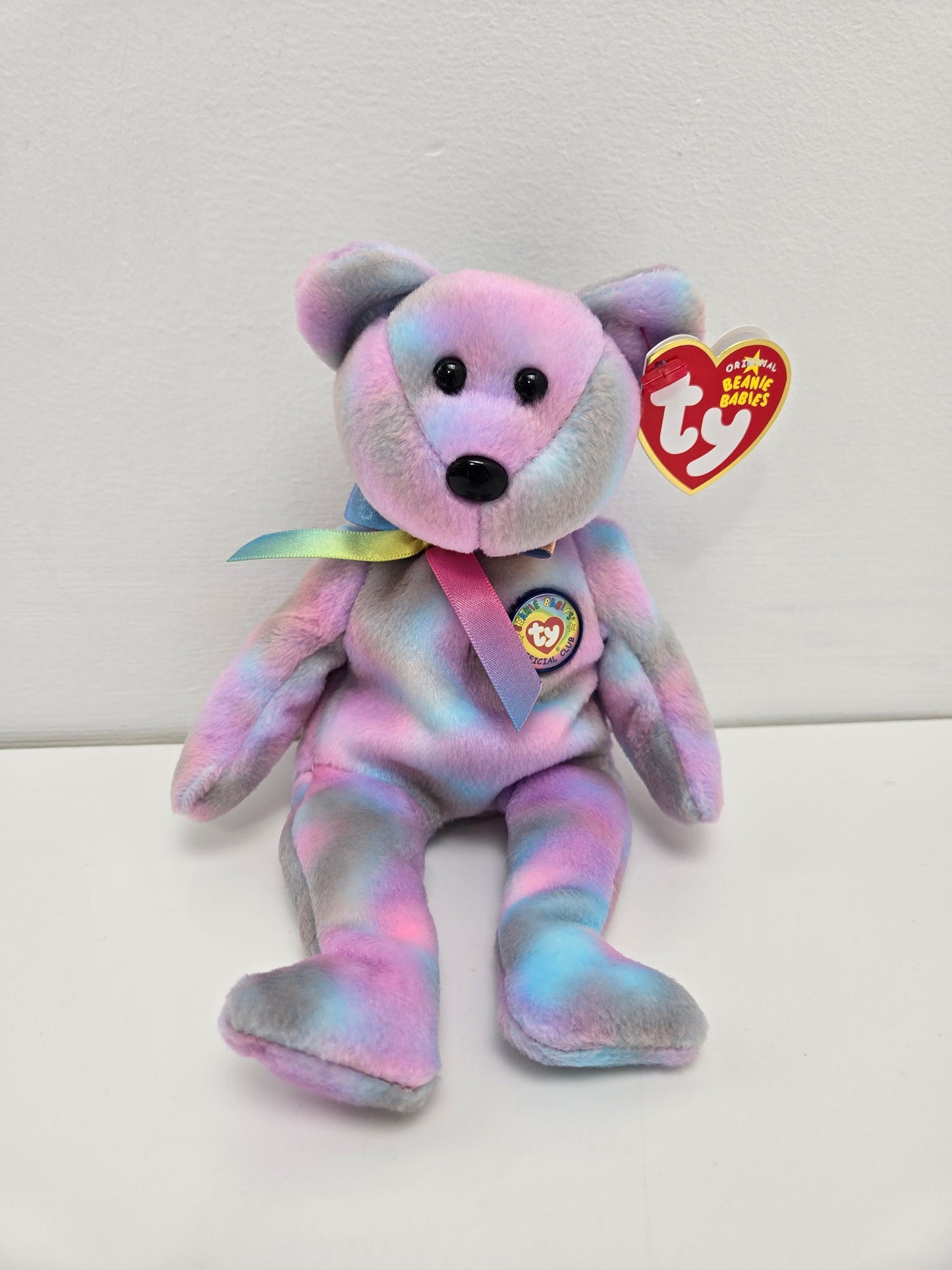 Ty Beanie Baby “Clubby 7” the Rainbow Bear Rare (8.5 inch)