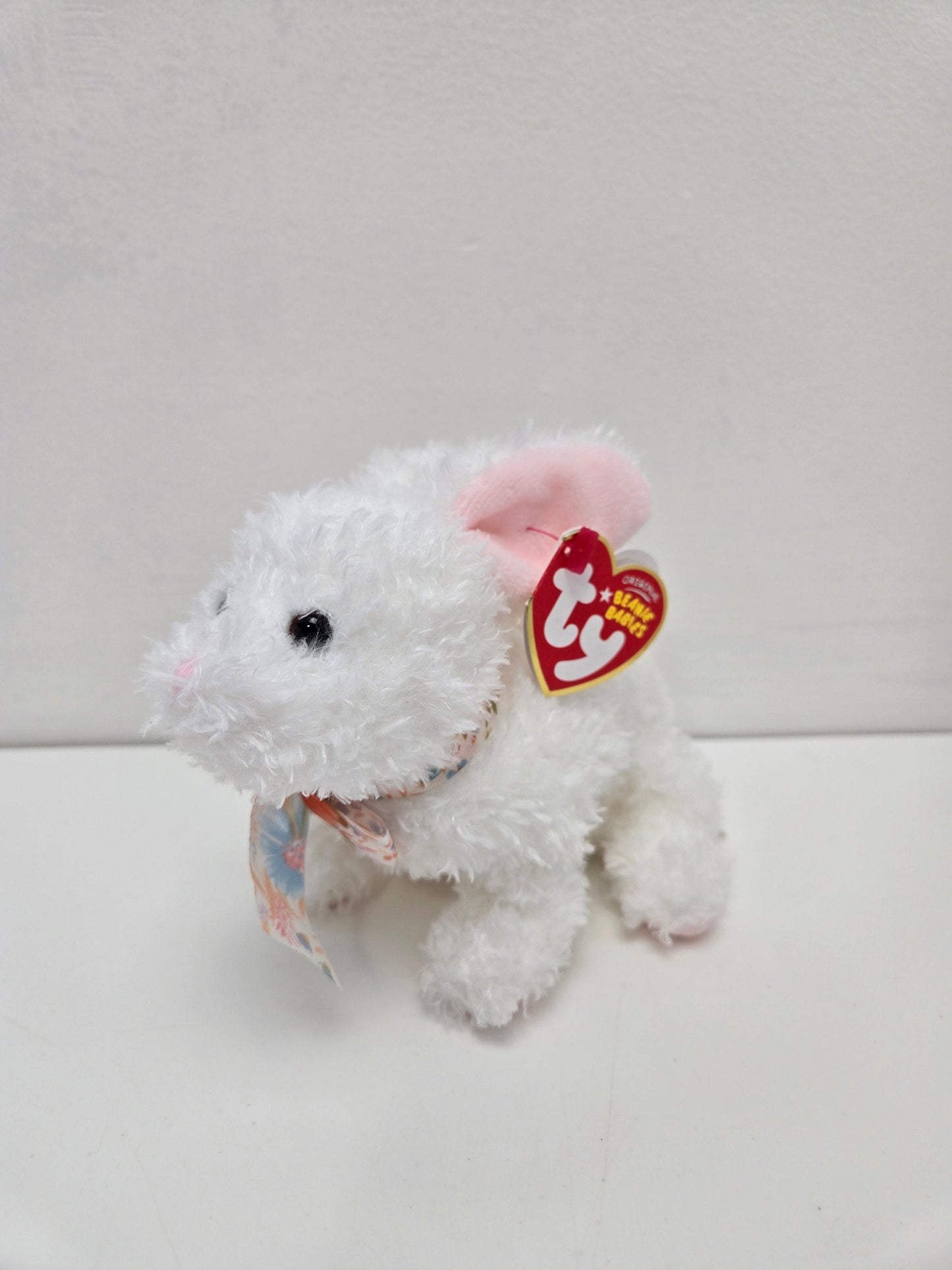 Ty Beanie Baby “Nibble” the Adorable White Bunny  (6 inch)