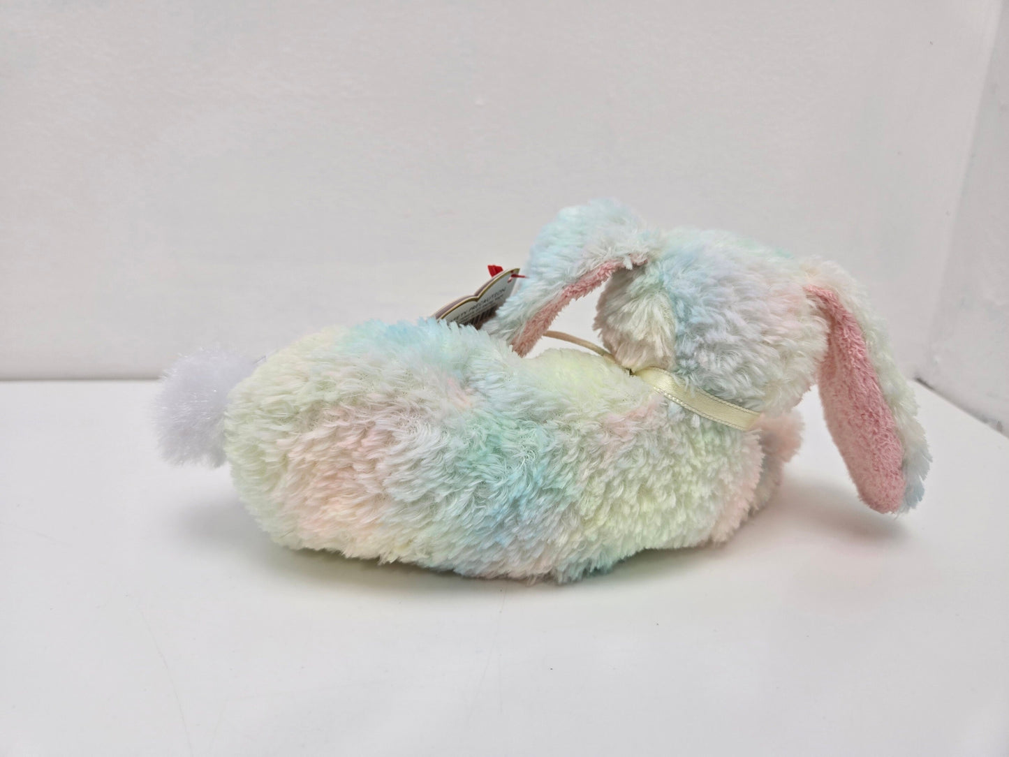 Ty Beanie Baby “Cottonball” the tie dye laying down Bunny Rabbit! (7.5 inch)