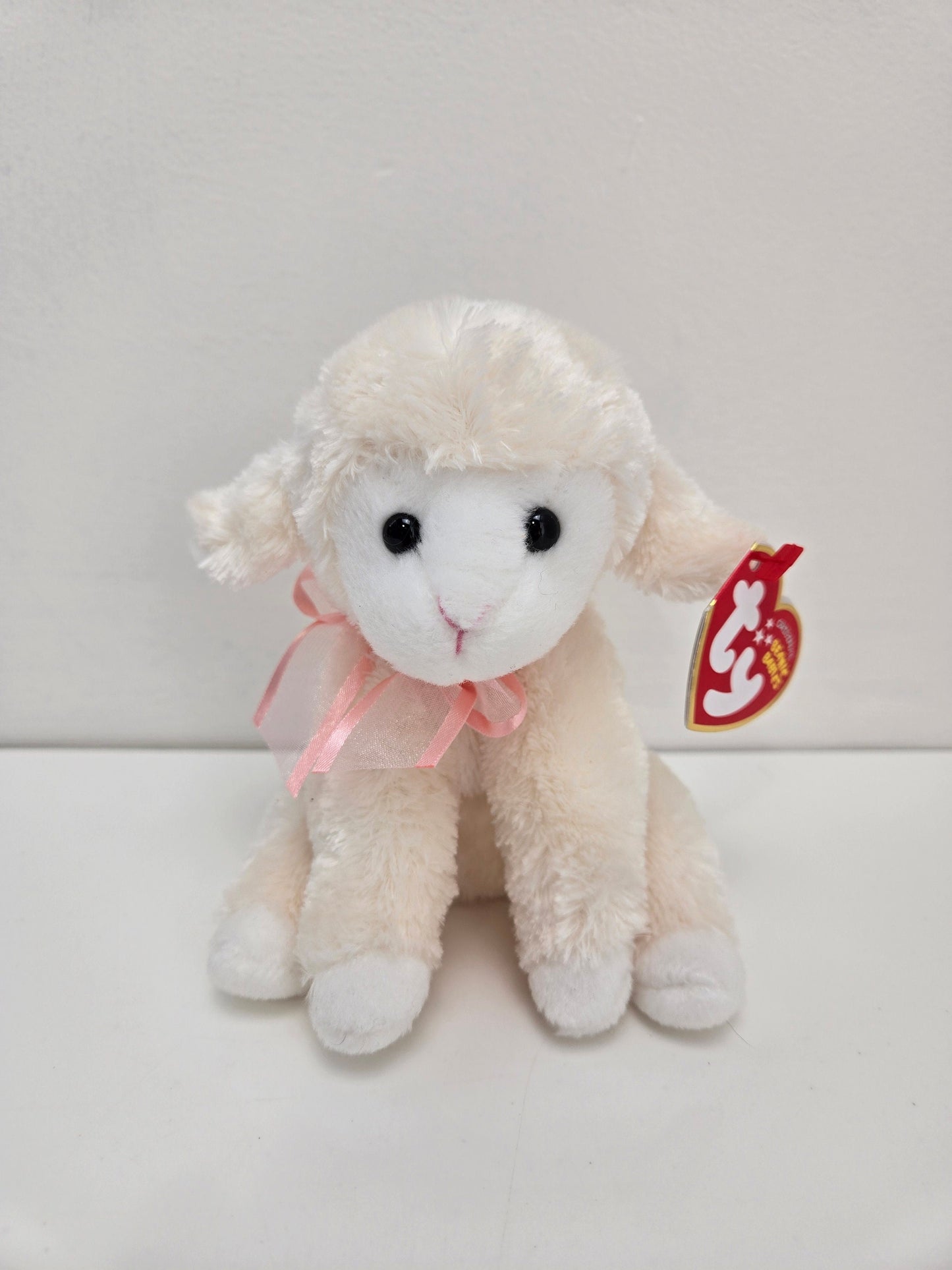 Ty Beanie Baby “Fleecia” the Lamb with Pink Bow *Rare* (5.5 inch)