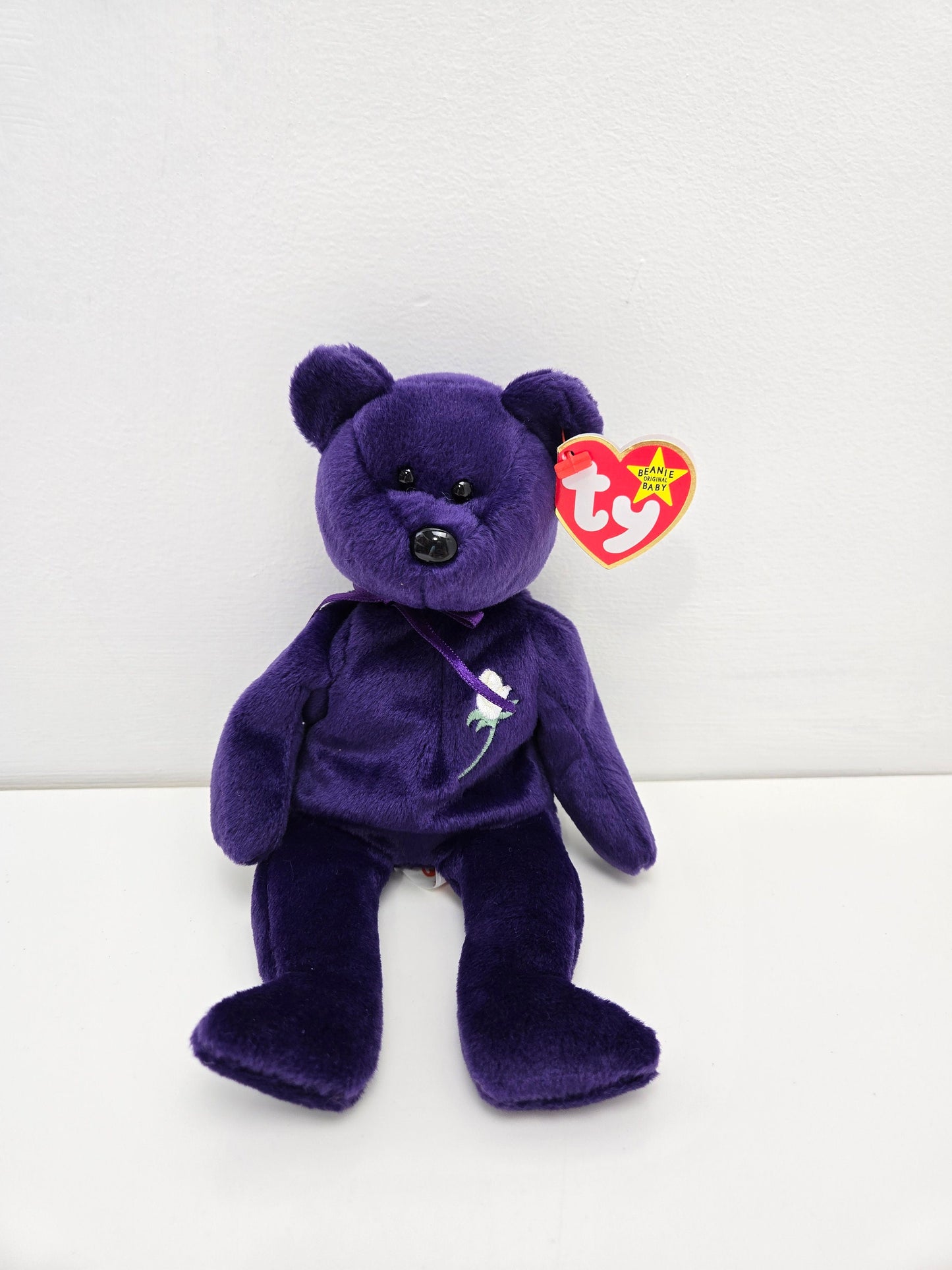 Ty Beanie Baby “Princess” the Dark Purple Princess Diana Bear (8.5 inch)