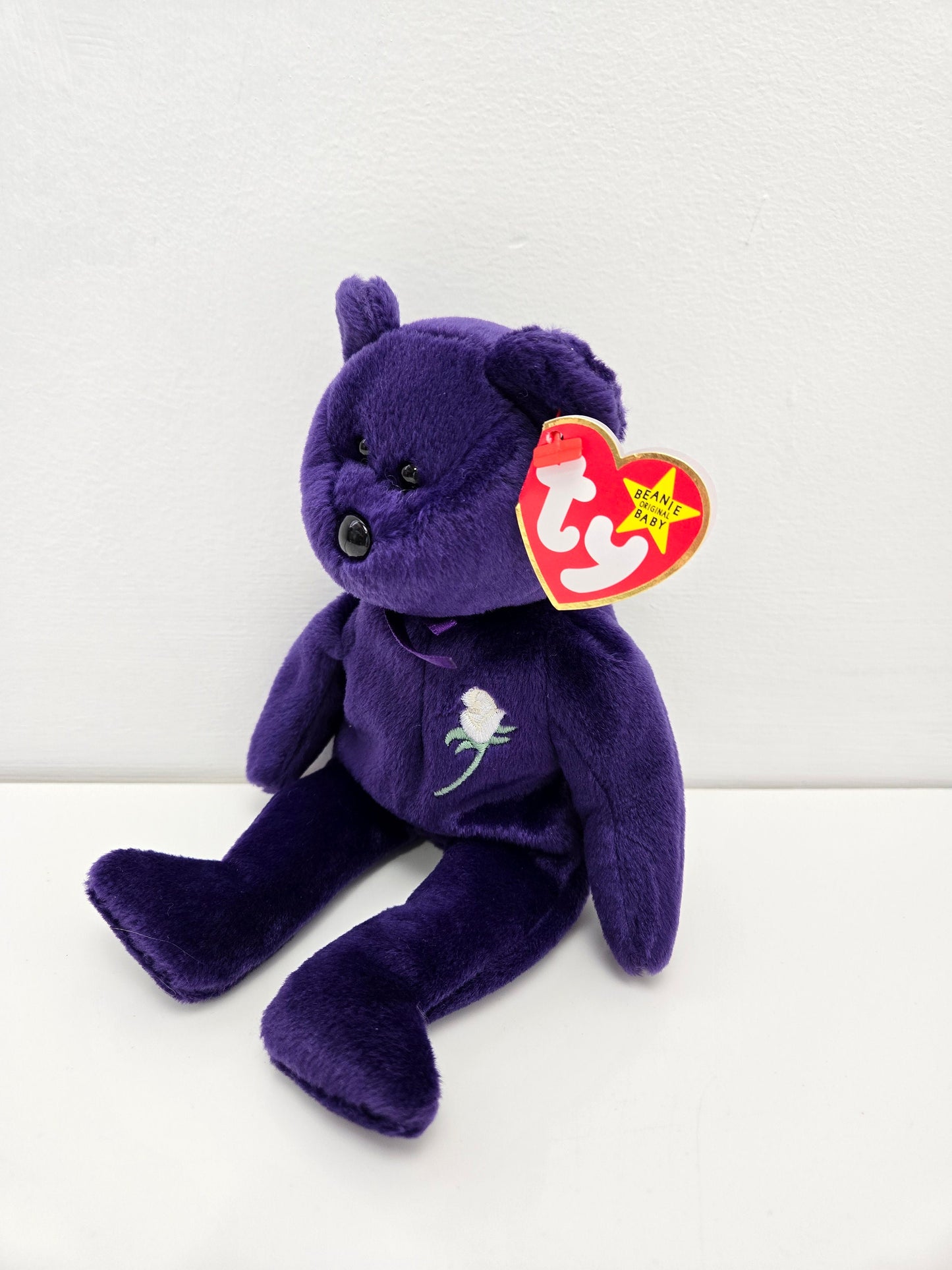 Ty Beanie Baby “Princess” the Dark Purple Princess Diana Bear (8.5 inch)