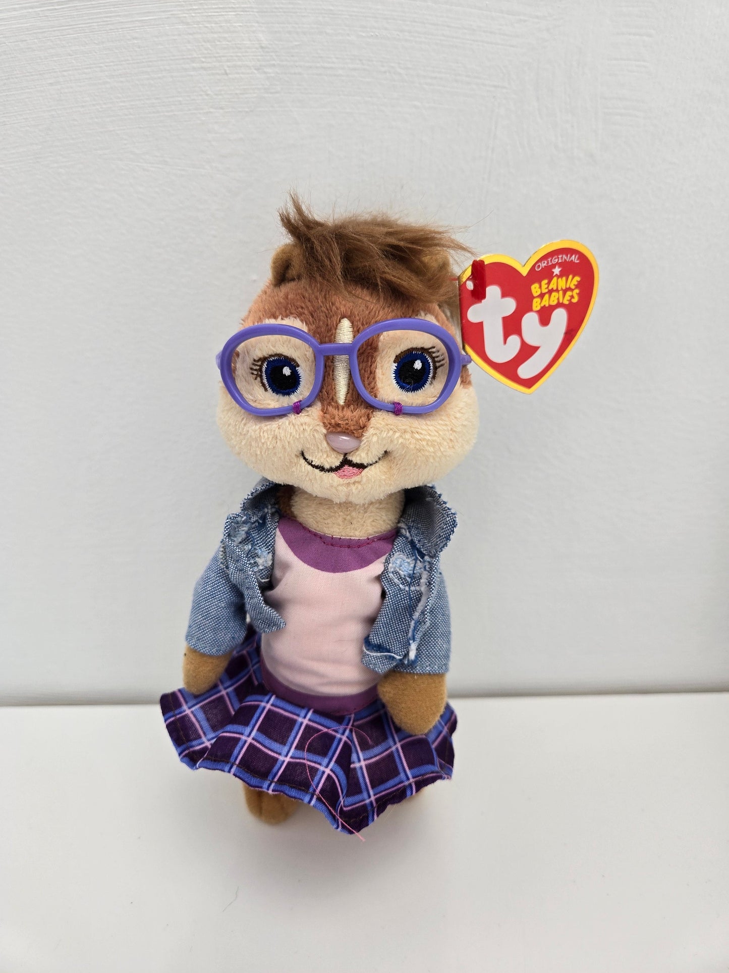 Ty Beanie Babies Jeanette, Alvin, Simon, Theodore, Eleanor, and Brittany from Alvin and the Chipmunks! (7 inch)