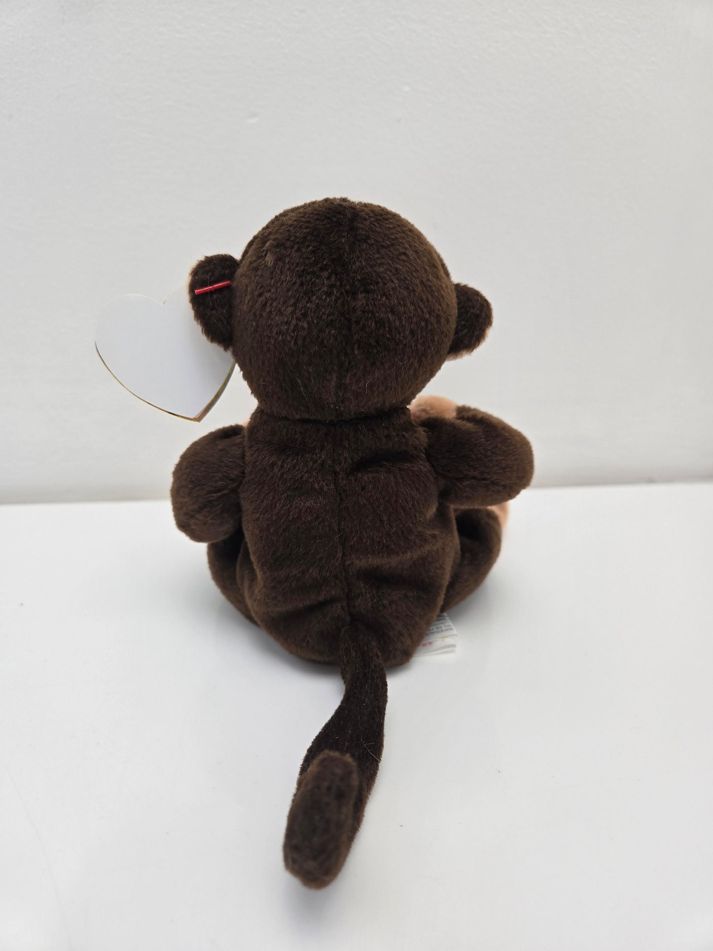 Ty Beanie Baby D’vine the Love Monkey holding a red heart (7.5 inch)