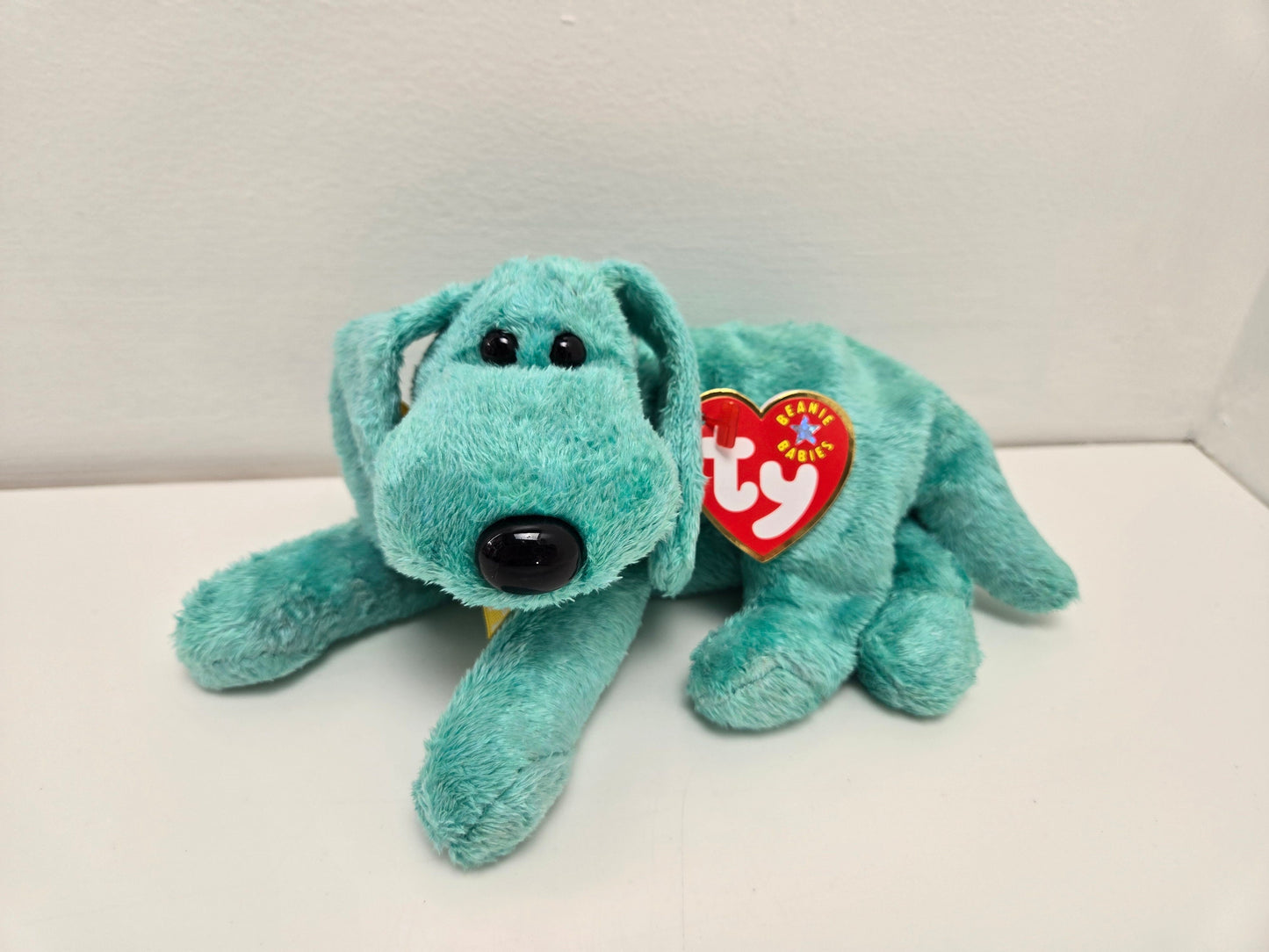 Ty Beanie Baby “Diddley” the Green Dog  (6.5 inch)