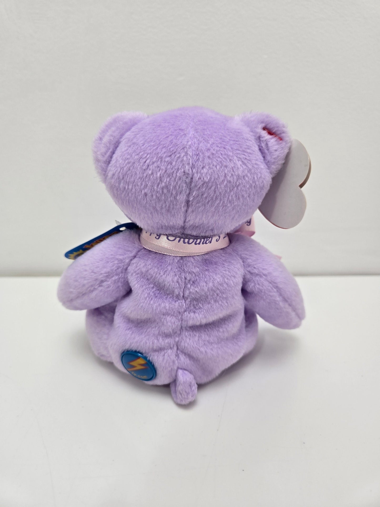 Ty Beanie Baby “Love to Mom” the Purple Mothers Day Bear! (7 inch)