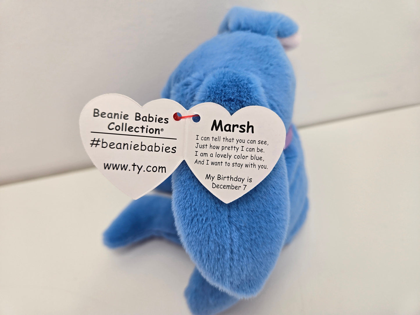 Ty Beanie Baby 30th Anniversary Beanie Marsh the Blue Bunny - Limited Production!