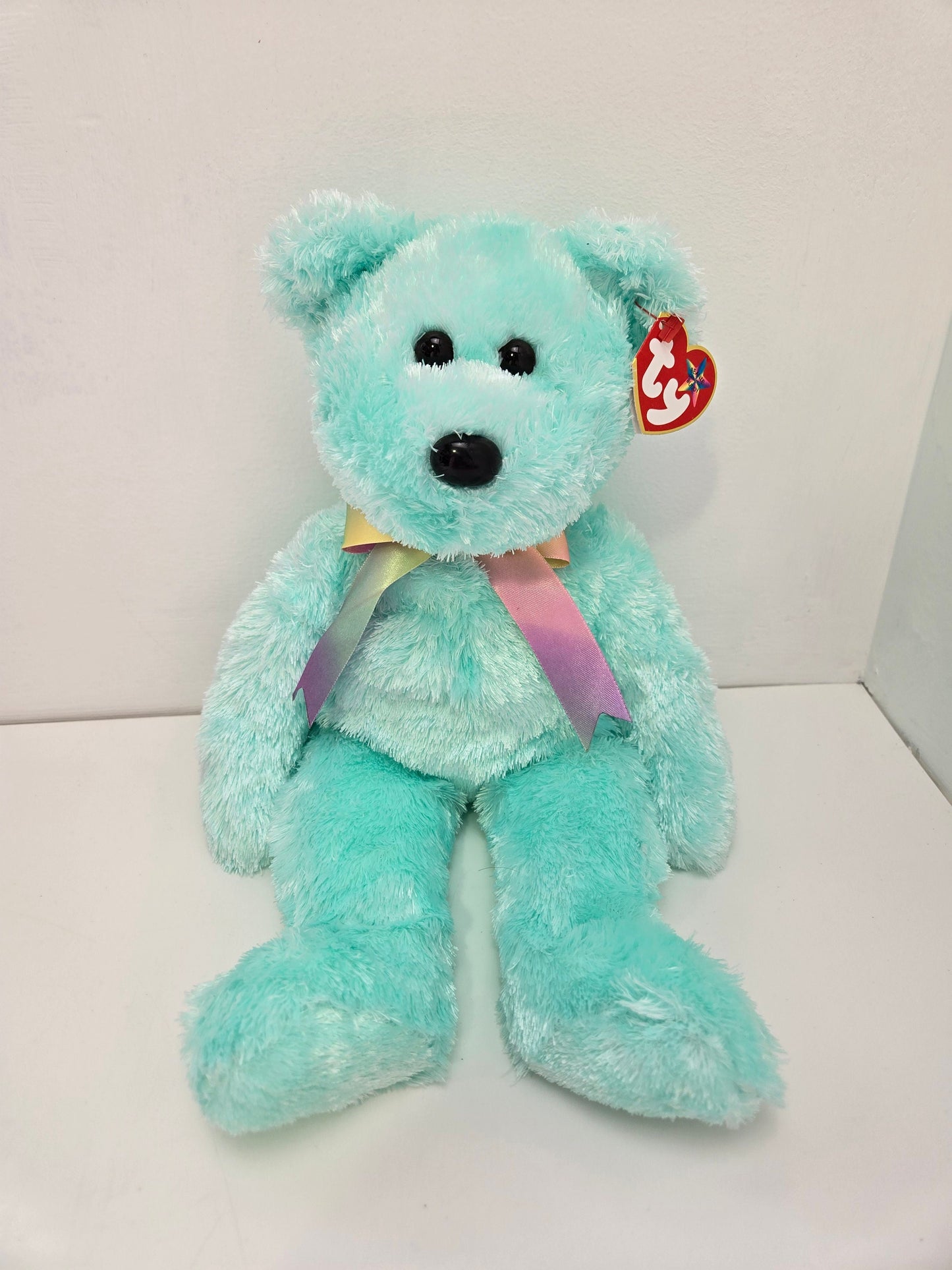 Ty Beanie Buddy “Sherbet” the Bear Aqua Version! (13.5 inch)