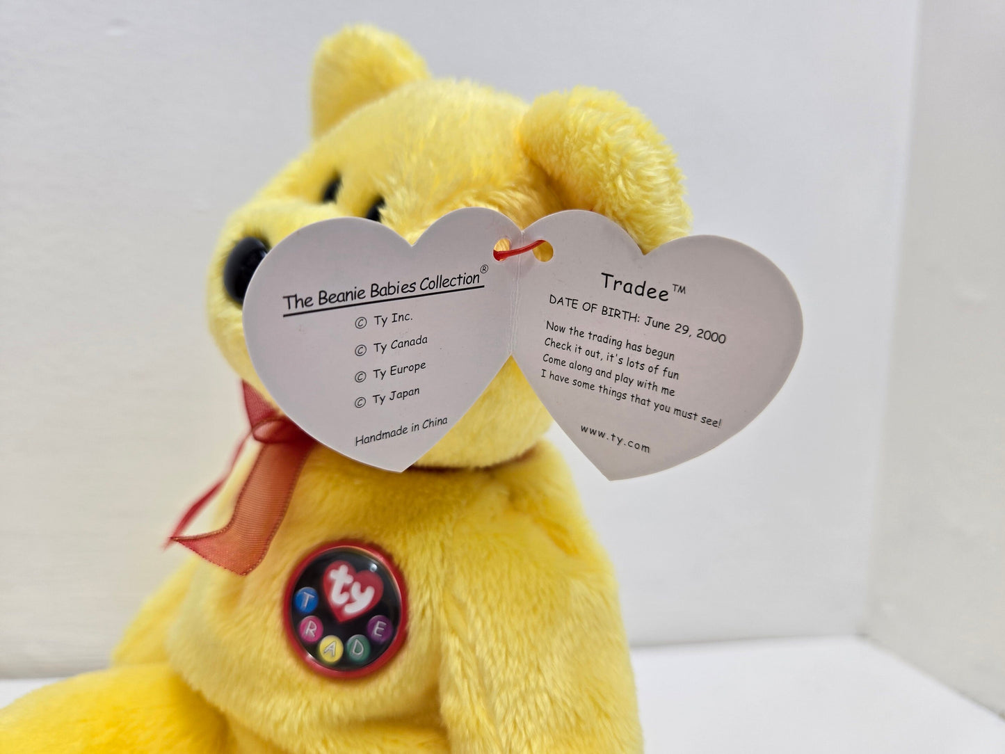 Ty Beanie Baby “Tradee” the E- Bear - Internet Exclusive (8.5 inch)