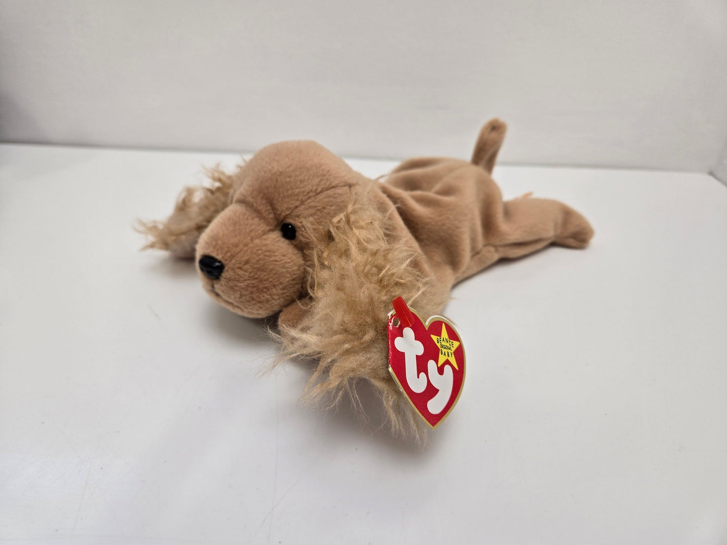 Ty Beanie Baby “Spunky” the Cocker Spaniel Handmade in Indonesia with Canadian Tush Tag! (9 inch)