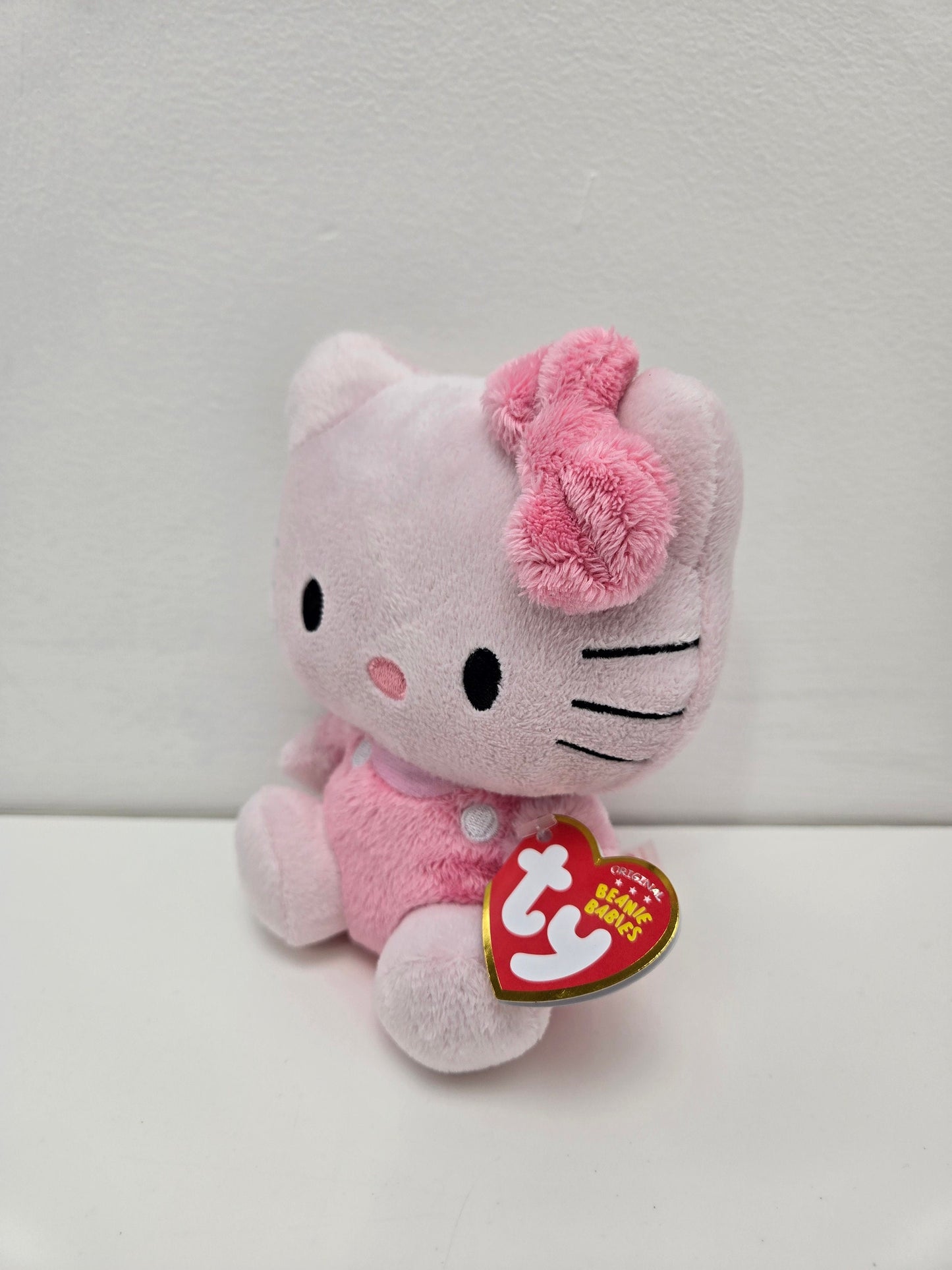 Ty Beanie Baby Vintage “Hello Kitty” the Hello Kitty Plush in Pink Overalls  (5.5 inch)