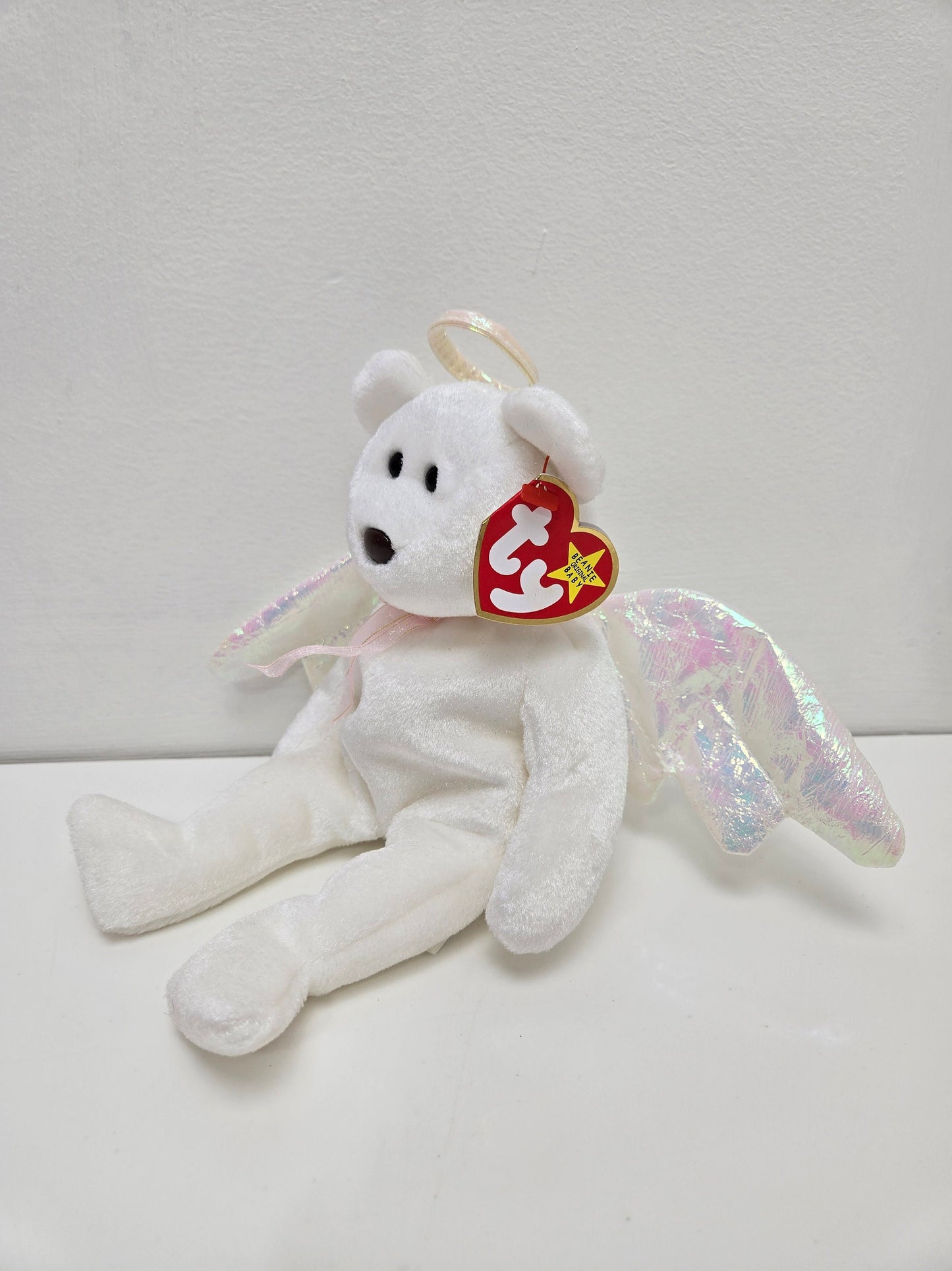 Ty Beanie Baby “Halo” the Angel Bear with Iridescent Wings (8.5 inch)