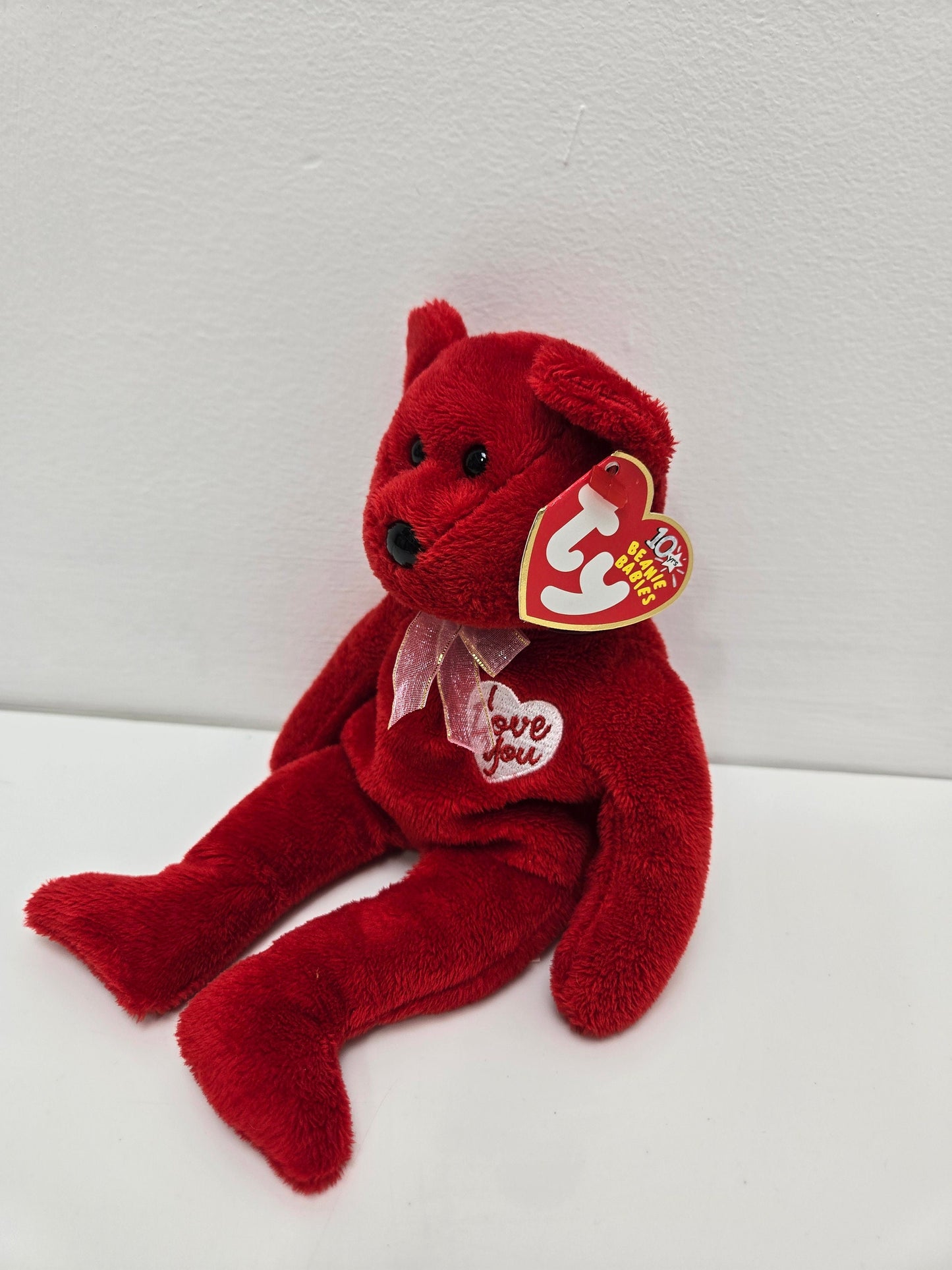 Ty Beanie Baby “Secret” the I Love You Red Bear! (8.5 inch)