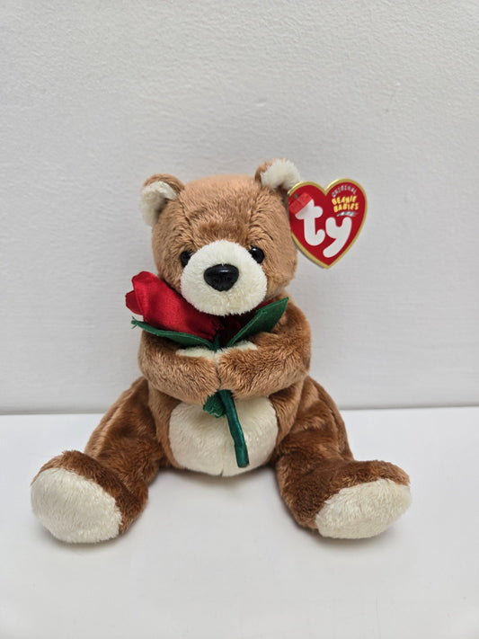 Ty Beanie Baby “Always” the Bear Holding a Rose (7 inch)