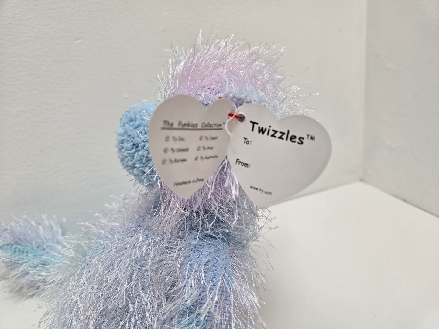 Ty Punkies Collection “Twizzles” the Purple and Blue Bear (7 inch)