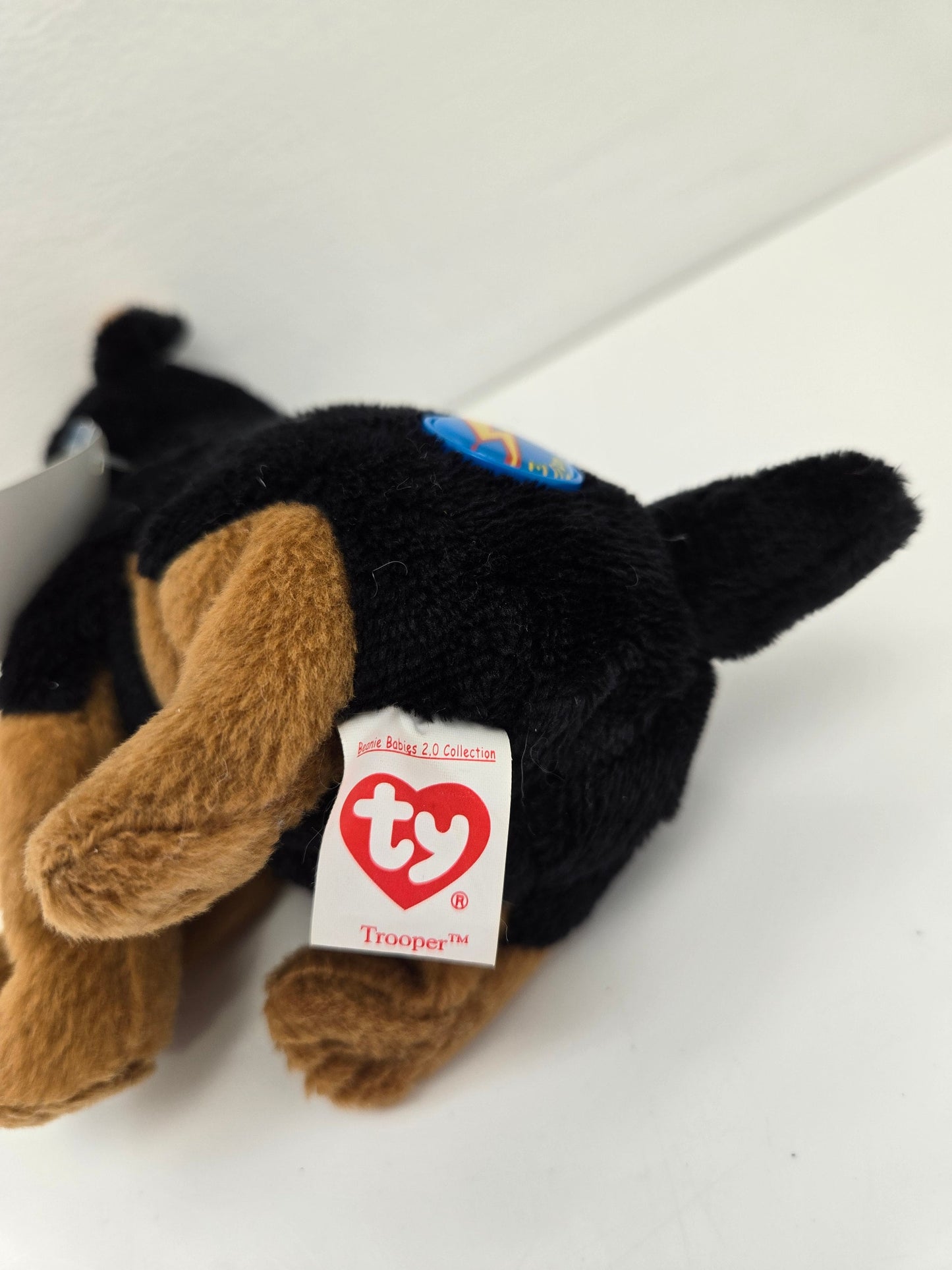 Ty Beanie Baby 2.0 “Trooper” the Doberman Puppy Dog! *Rare* (7 inch)