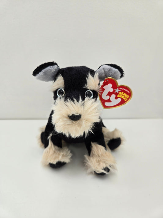 Ty Beanie Baby “Pretzels” the Schnauzer Dog  - Rare! (8 inch)