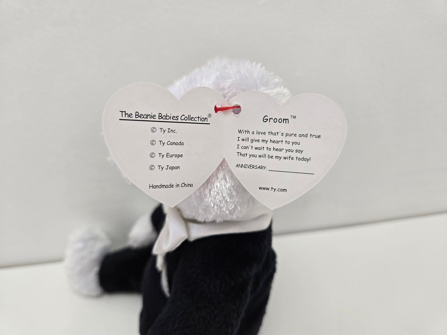 Ty Beanie Baby “Bride” and “Groom” the Just Married Wedding Bears - Make Selection (8 inch)