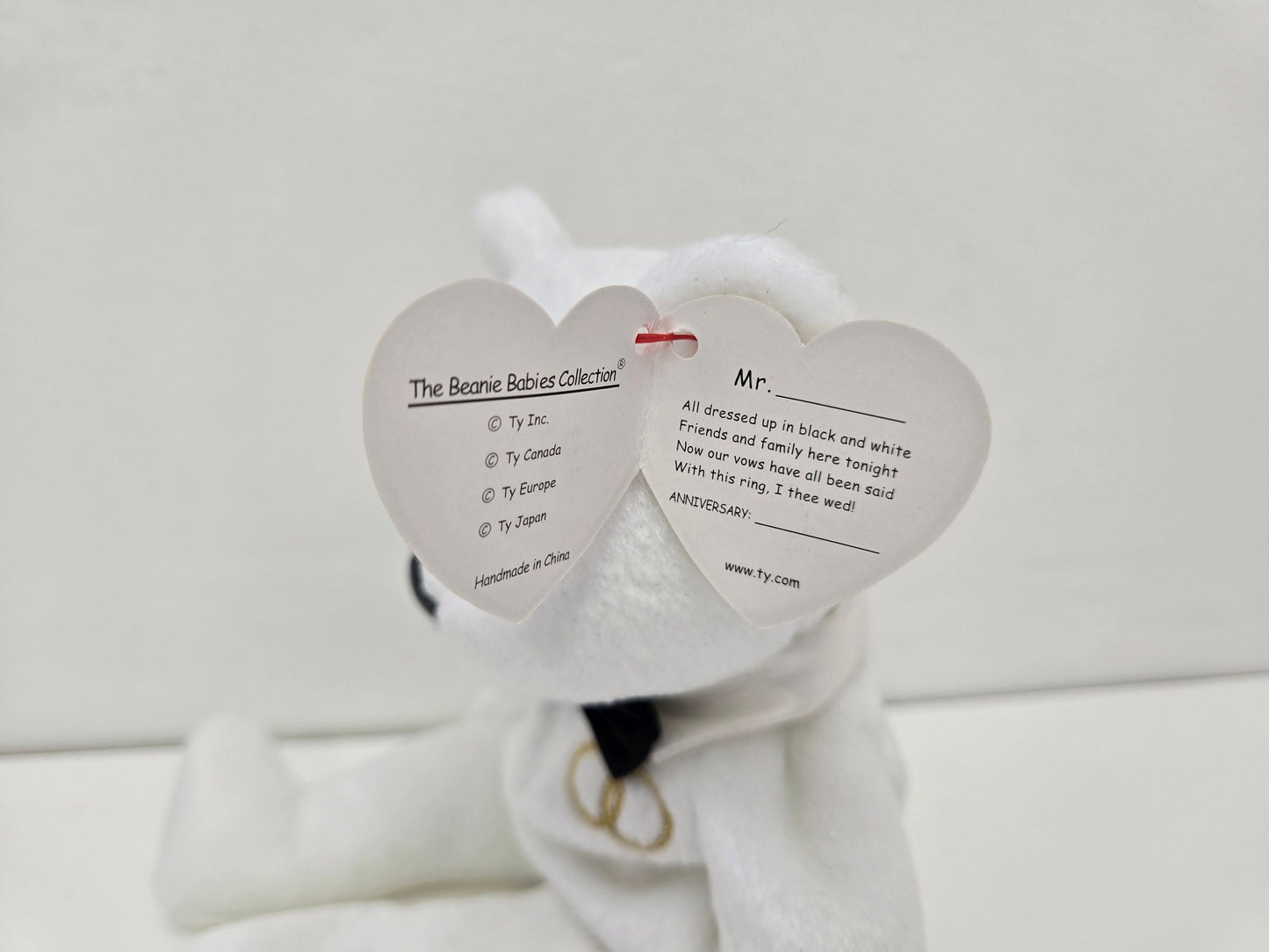 Ty Beanie Baby “Mr.” and “Mrs.” the Husband and Wife Just Married Bears (8 inch)