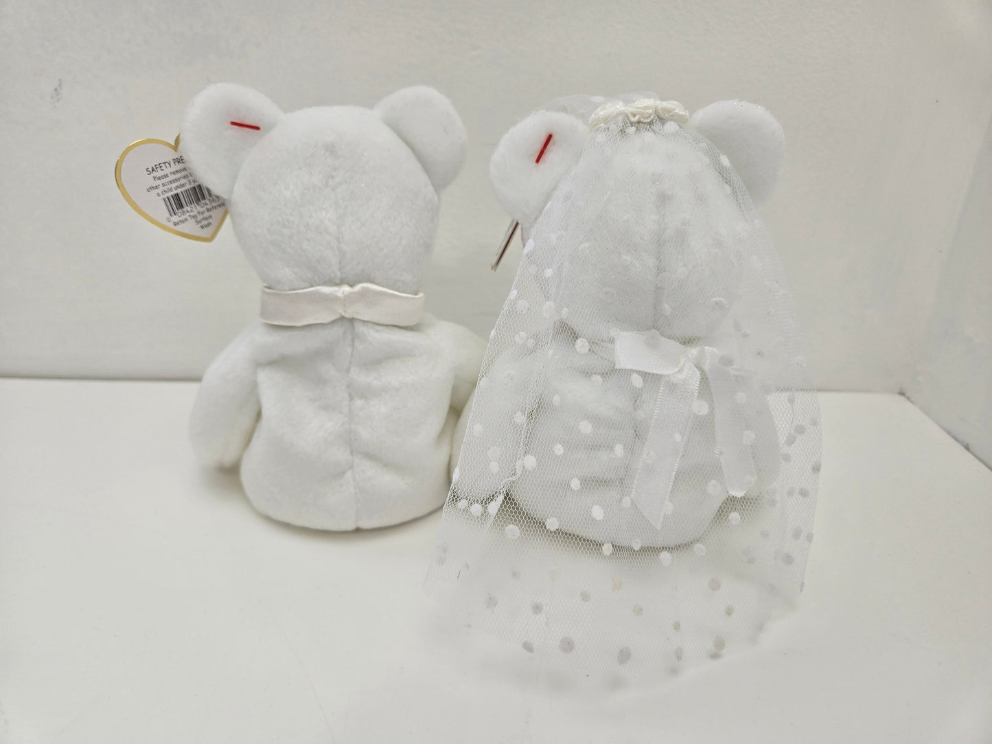 Ty Beanie Baby “Mr.” and “Mrs.” the Husband and Wife Just Married Bears (8 inch)