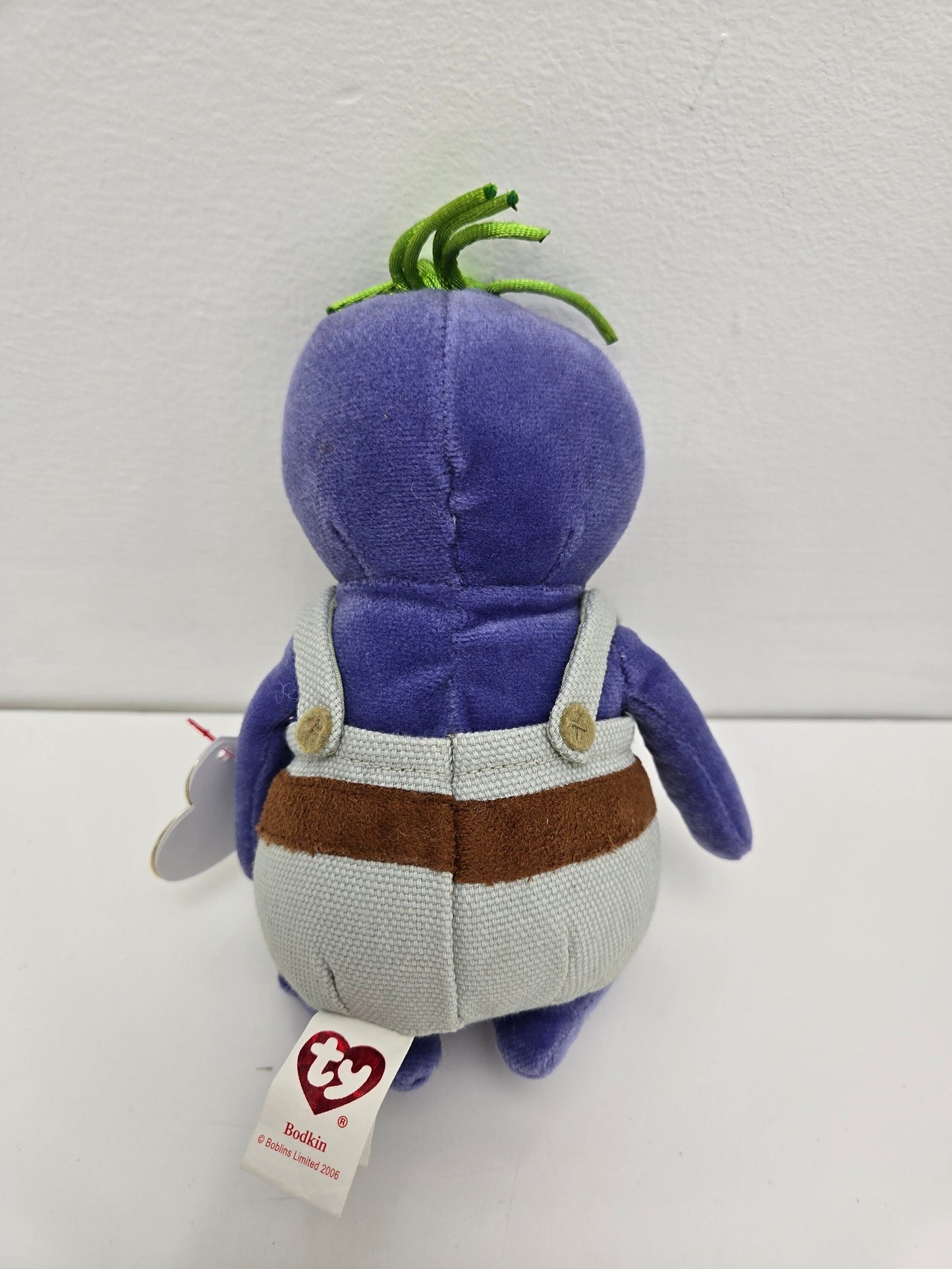 Ty Beanie Baby “Bodkin” the Dark Purple Boblin - From Children’s Show the Boblins (6.5 inch)