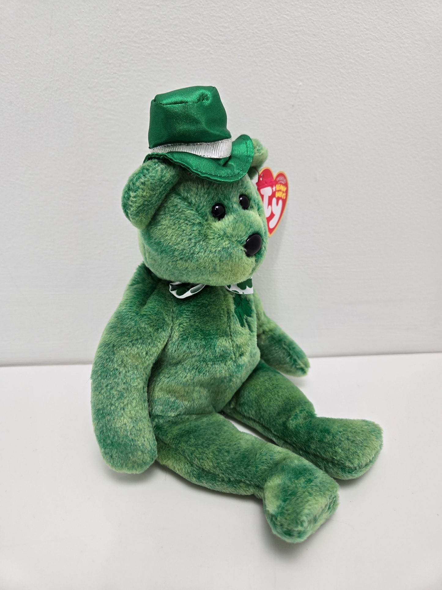 Ty Beanie Baby “O’Lucky” the St. Patrick’s Day Bear with bow tie and hat - TY Store Exclusive *Rare* (9 inch)