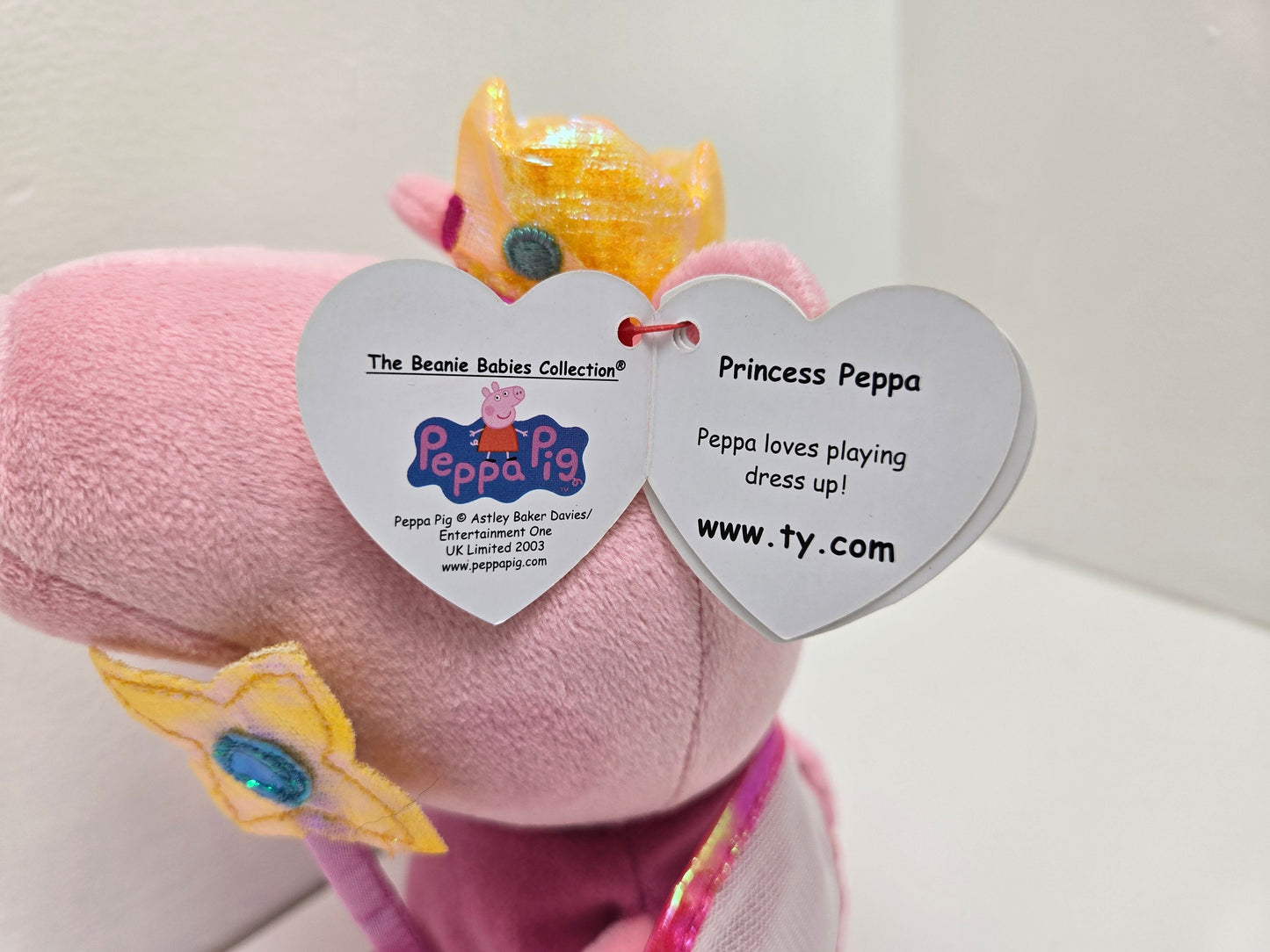 Ty Beanie Baby “Princess Peppa” - Children’s TV Show Peppa Pig (7 inch)