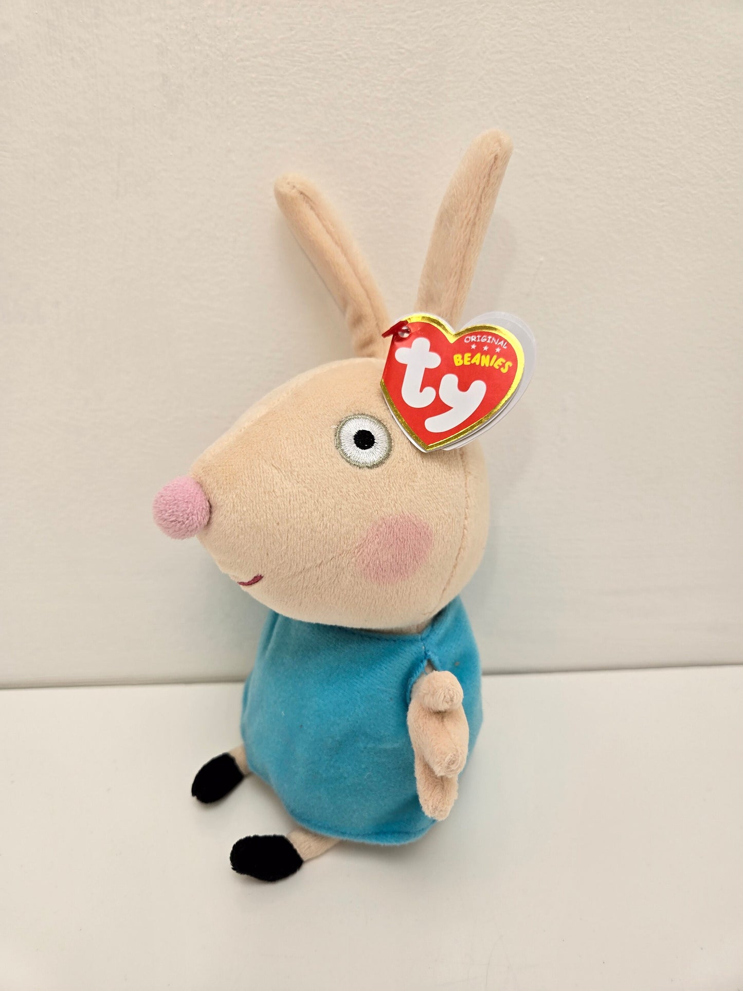 Ty Beanie Baby “Rebecca Rabbit” from Children’s TV Show Peppa Pig UK Exclusive (7 inch) Vintage 1990s 2000s Beanies