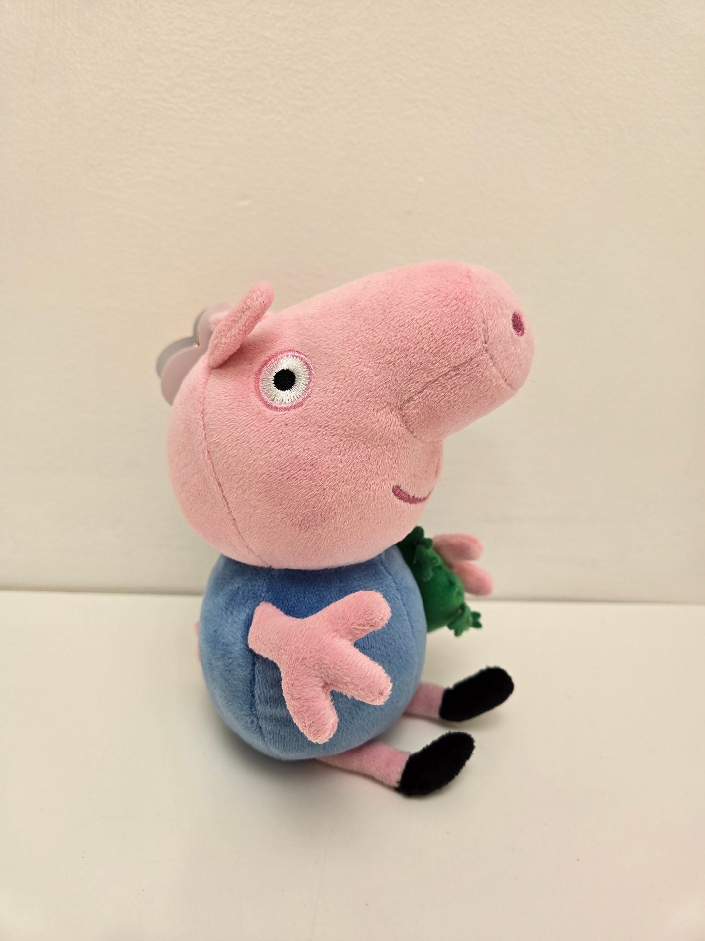 Ty Beanie Baby “George” holding Dino  - From Children’s Show Peppa Pig (6.5 inch)