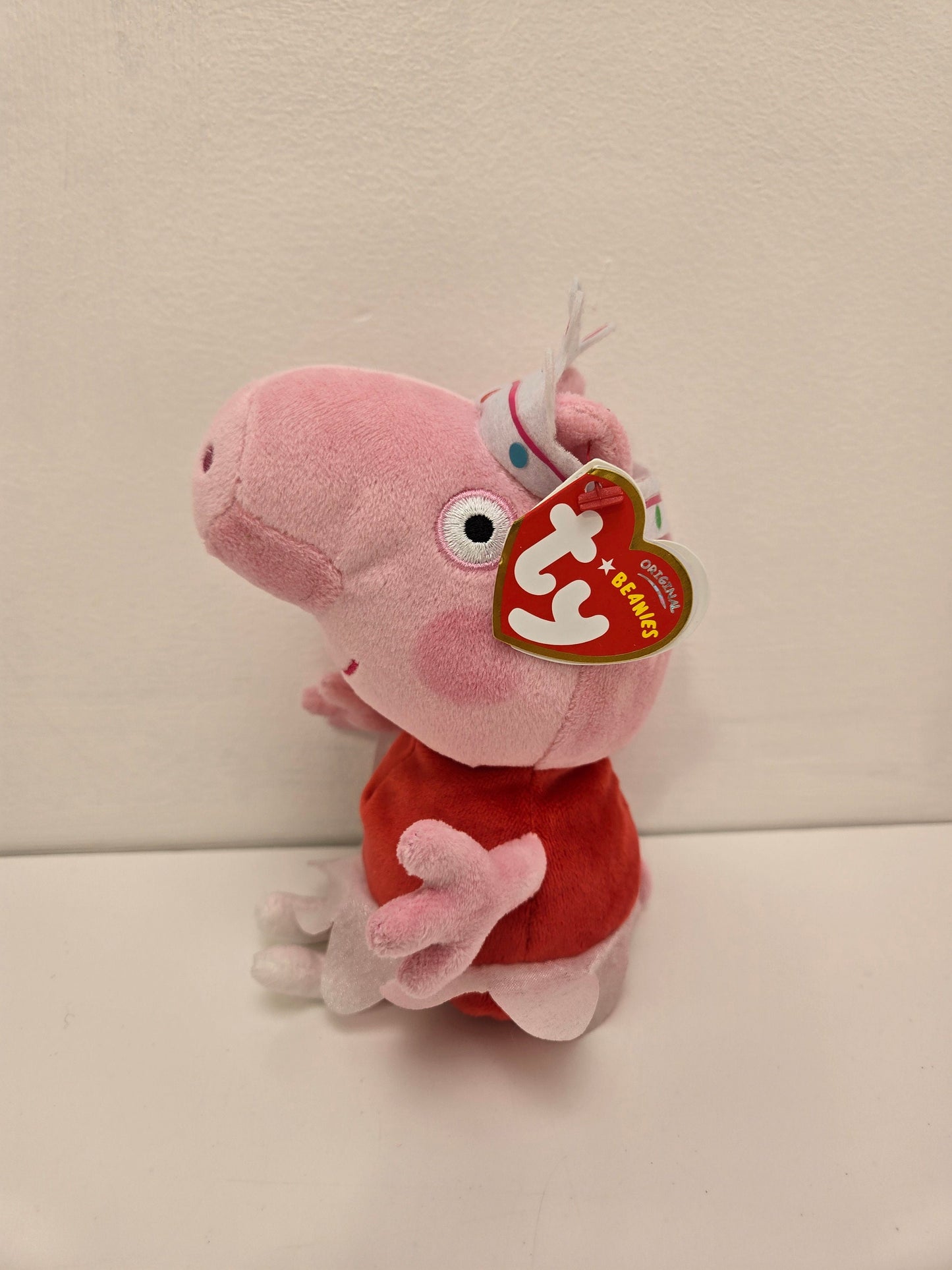 Ty Beanie Baby “Ballerina Peppa” - From Children’s Show Peppa the Pig (7 inch)