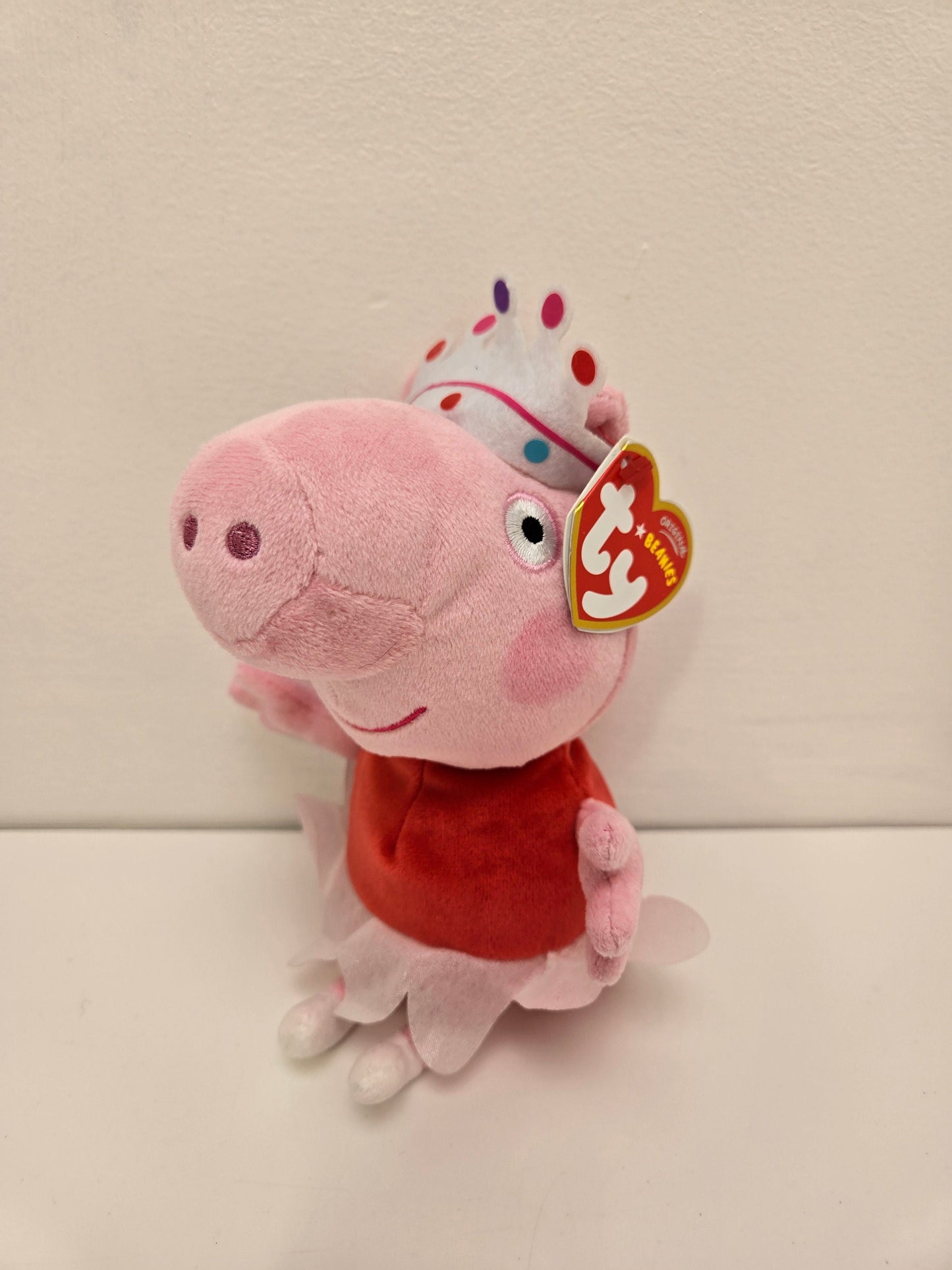 Ty Beanie Baby “Ballerina Peppa” - From Children’s Show Peppa the Pig (7 inch)