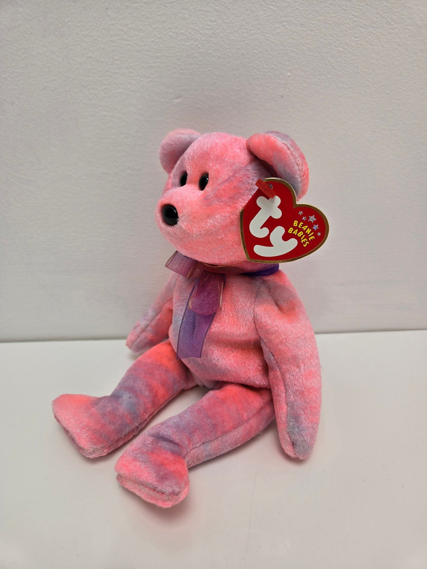 Ty Beanie Baby “Clubby V” the Pink Bear (8.5 inch)