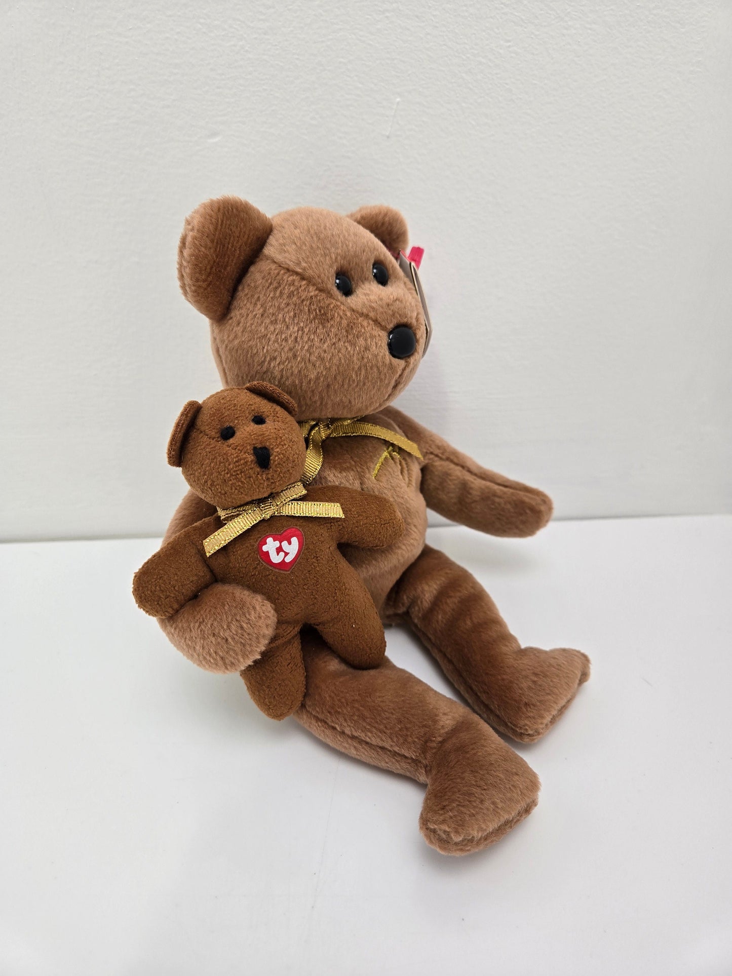 Ty Beanie Baby “Signature Bear” the Bear with Baby Cub (9 inch)