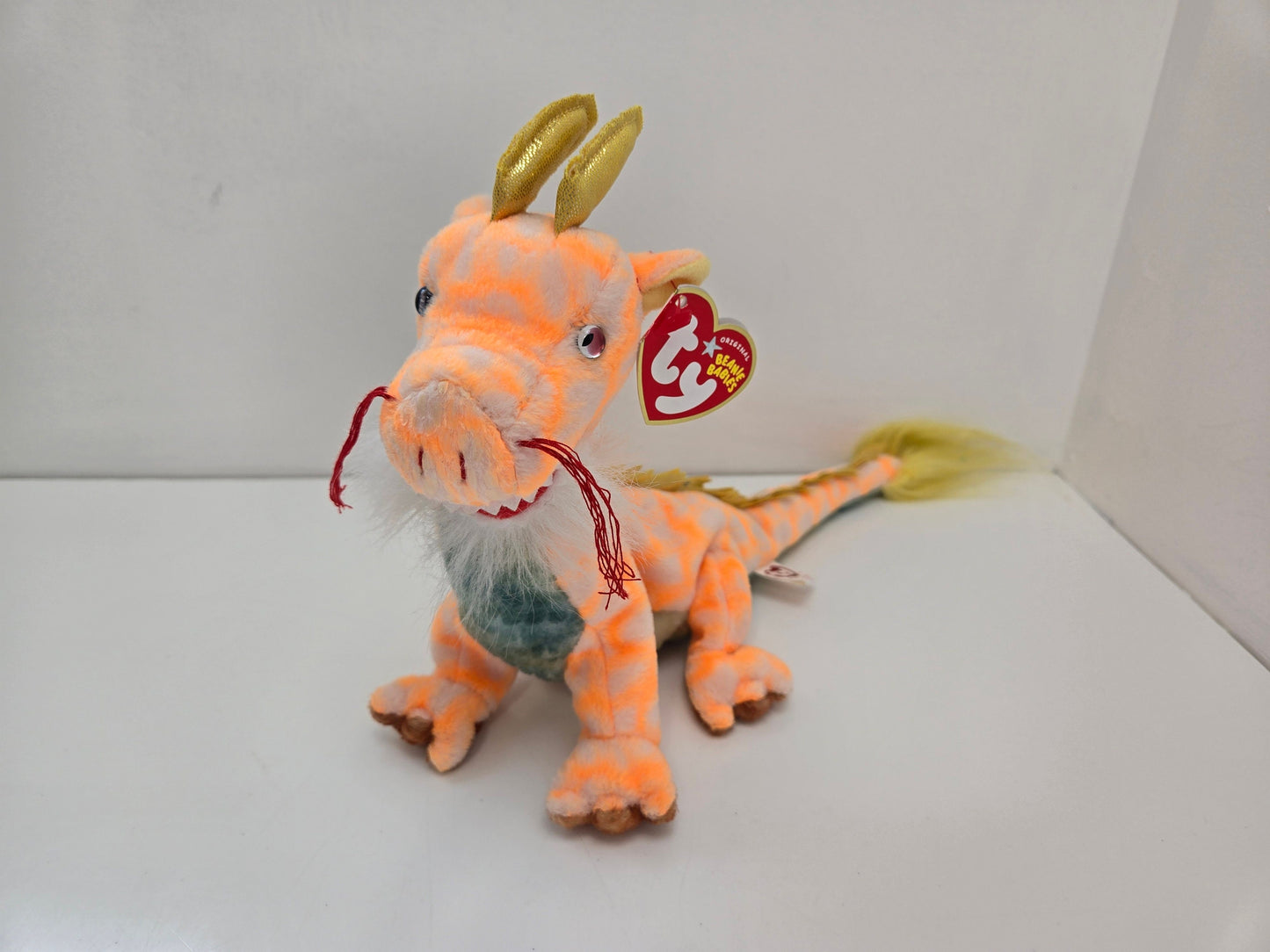 Ty Beanie Baby “Loong” the Orange Dragon - Asia-Pacific Exclusive! *Rare* (12 inch)