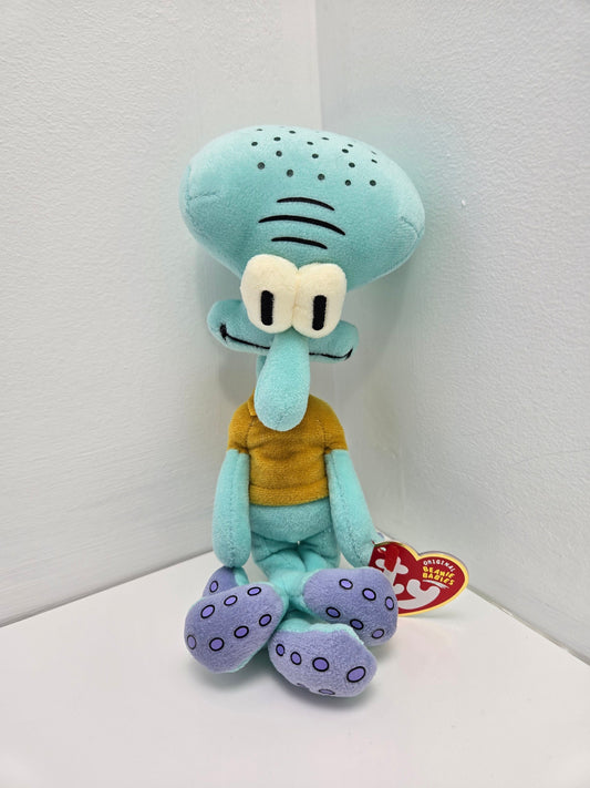 Highly sought after Ty Beanie Baby “Squidward Tentacles” from SpongeBob SquarePants - *Extremely Rare* (9.5 inch)