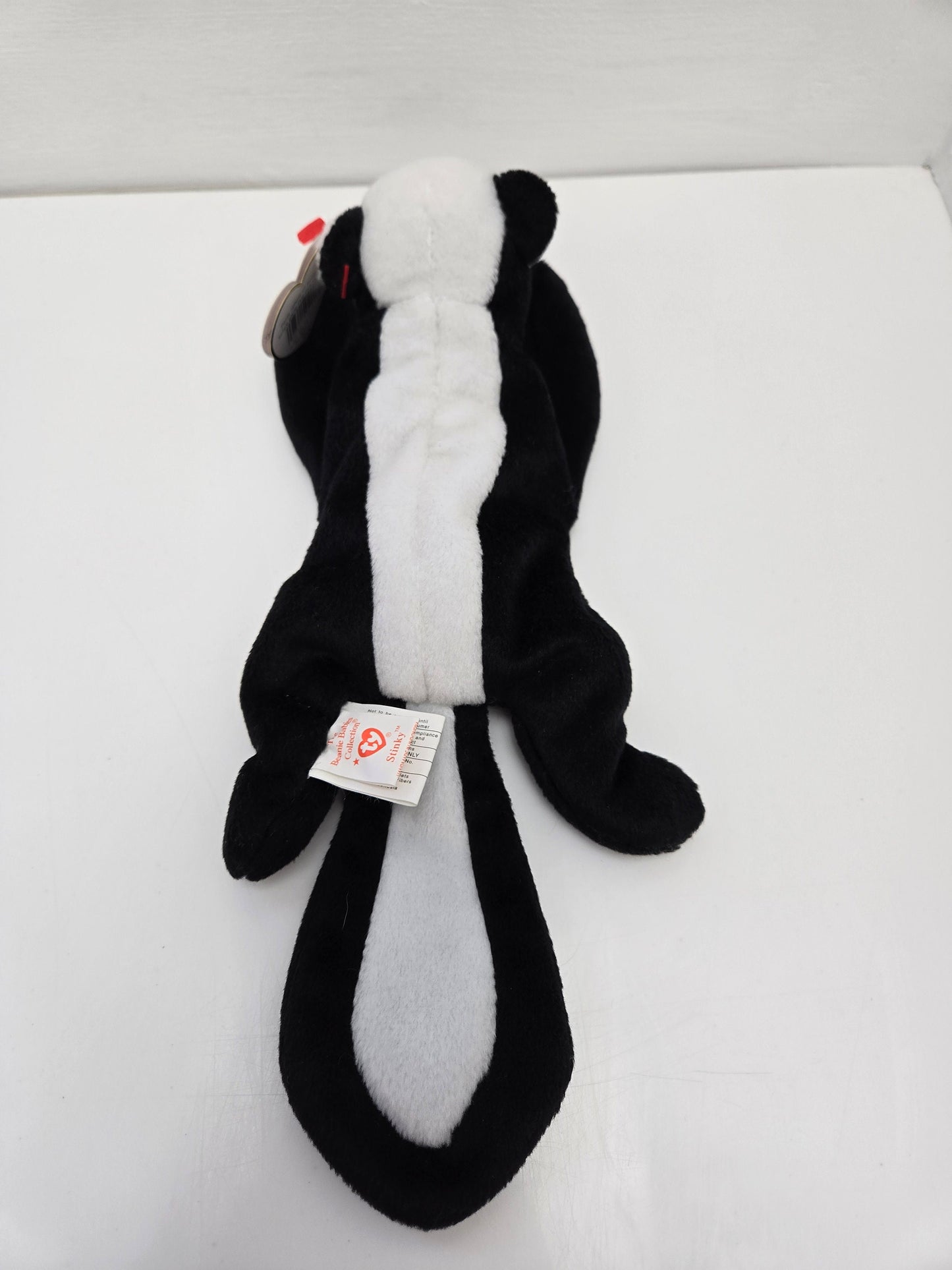 Ty Beanie Baby “Stinky” the Skunk - Handmade in Indonesia with Canadian Tush! (8 inch)