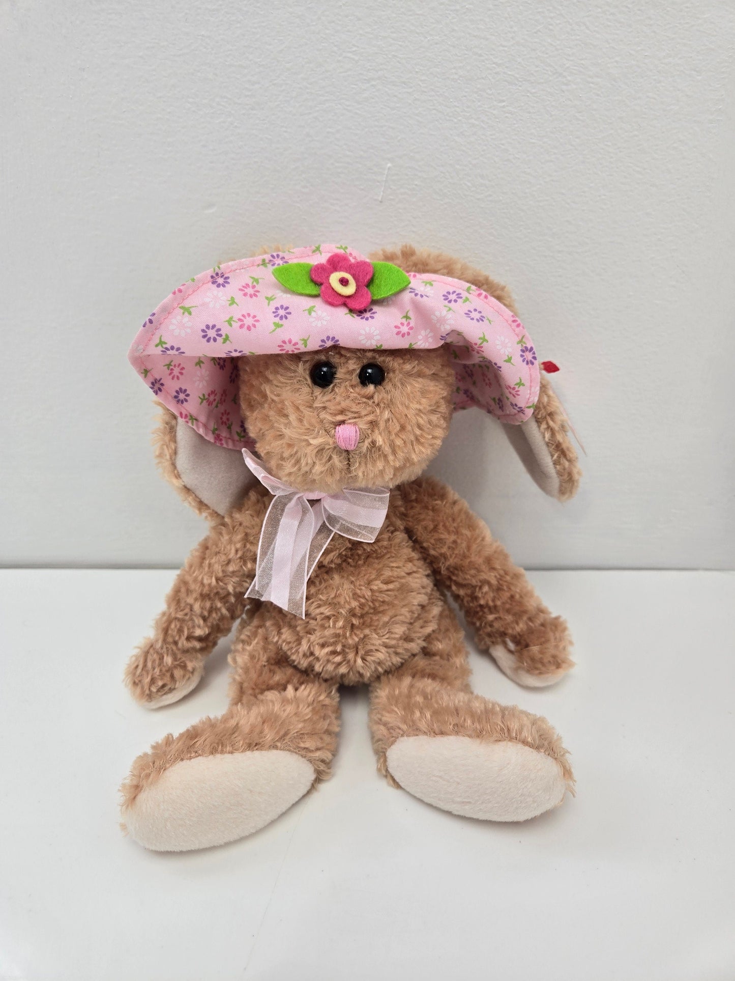 Ty Beanie Baby “Sunbonnet” the Bunny  with Hat (8 inch)