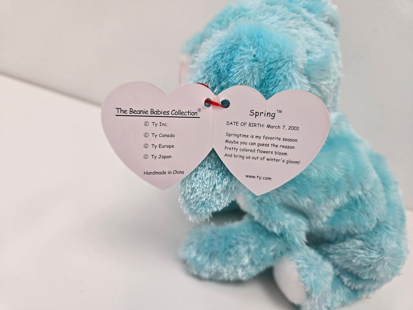 Ty Beanie Baby “Spring” the Blue Bunny! (6 inch)