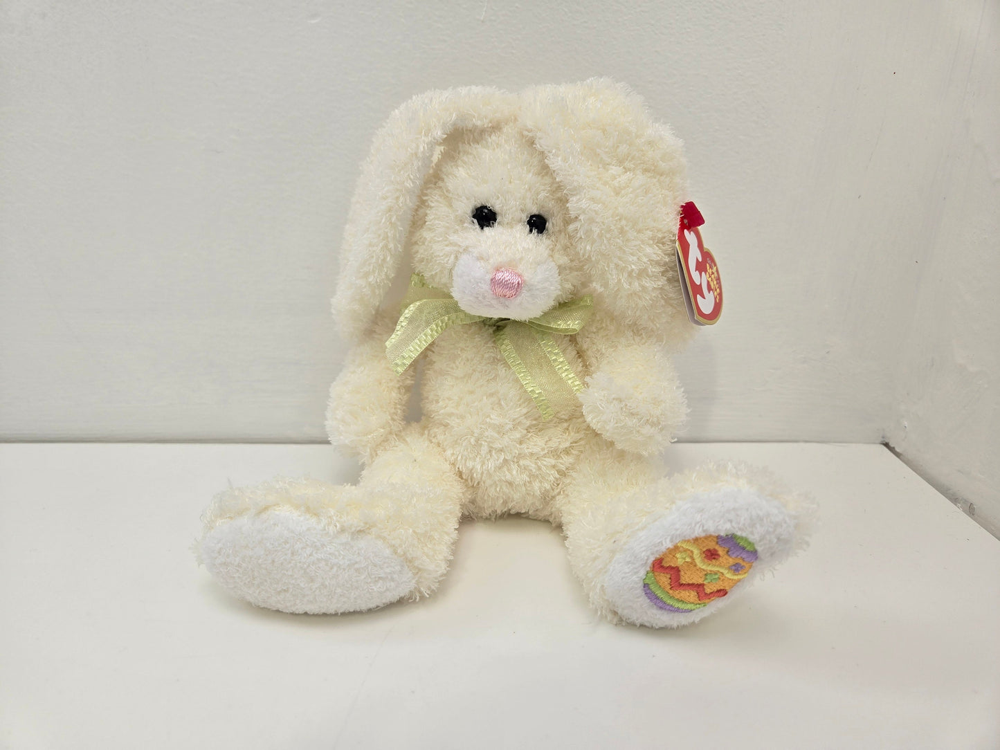 Ty Beanie Baby “Hoppily” the Cream Easter Bunny Rabbit (8 inch)