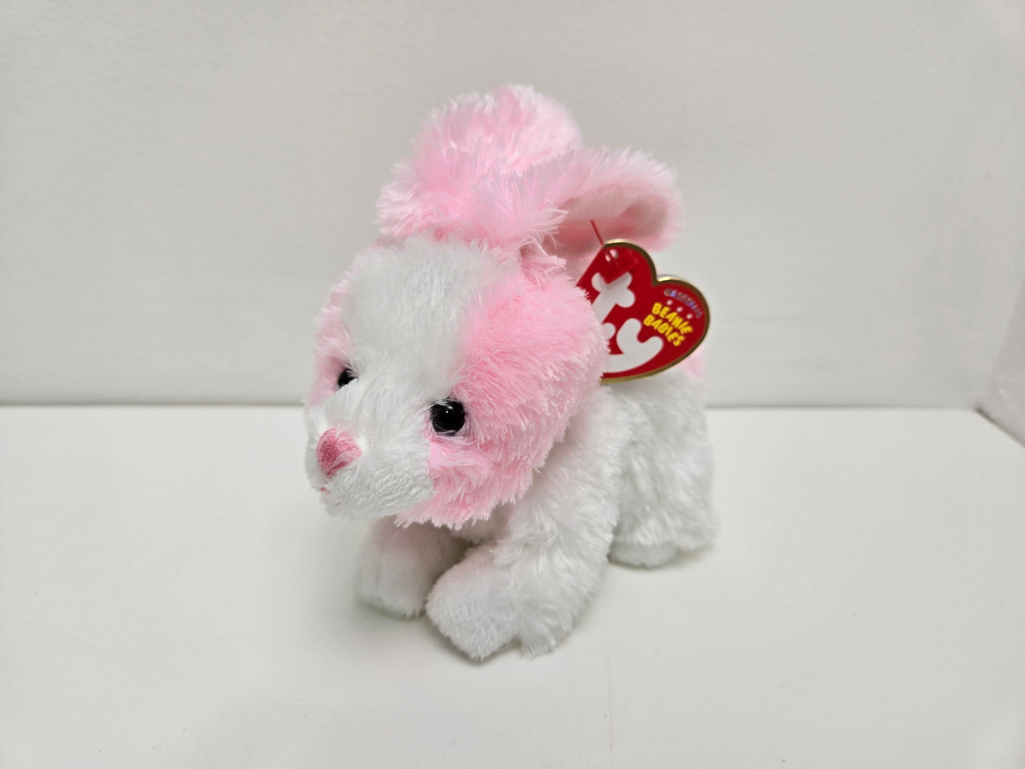 Ty Beanie Baby “Sorbet” the Pink and White Bunny (7 inch)