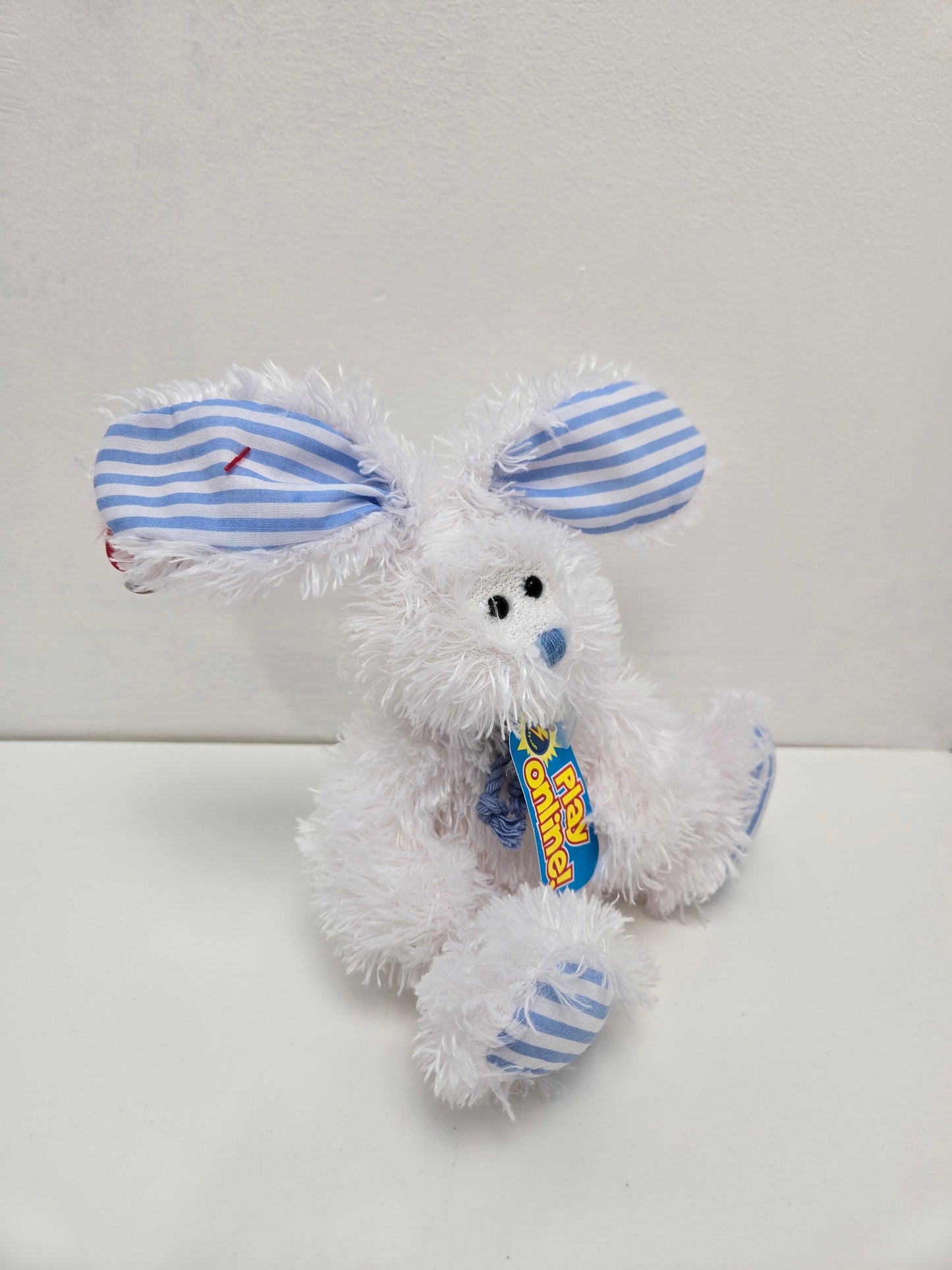 Ty Beanie Baby 2.0 “Hopsy” the White and Blue Easter Bunny Rabbit! (7 inch)