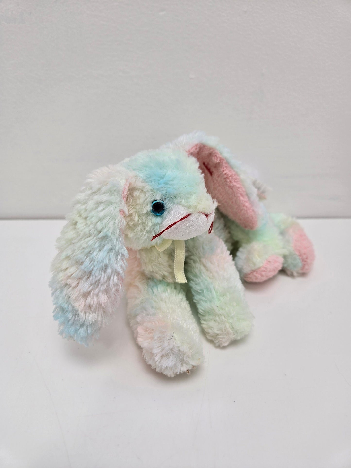 Ty Beanie Baby “Cottonball” the tie dye laying down Bunny Rabbit! (7.5 inch)