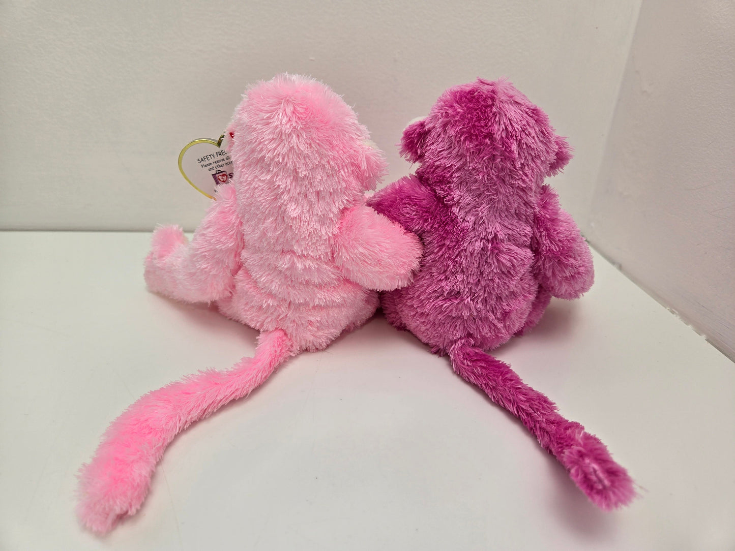 TY Beanie Baby “Friends” the Adorable Pink Attached Monkeys (8 inch)