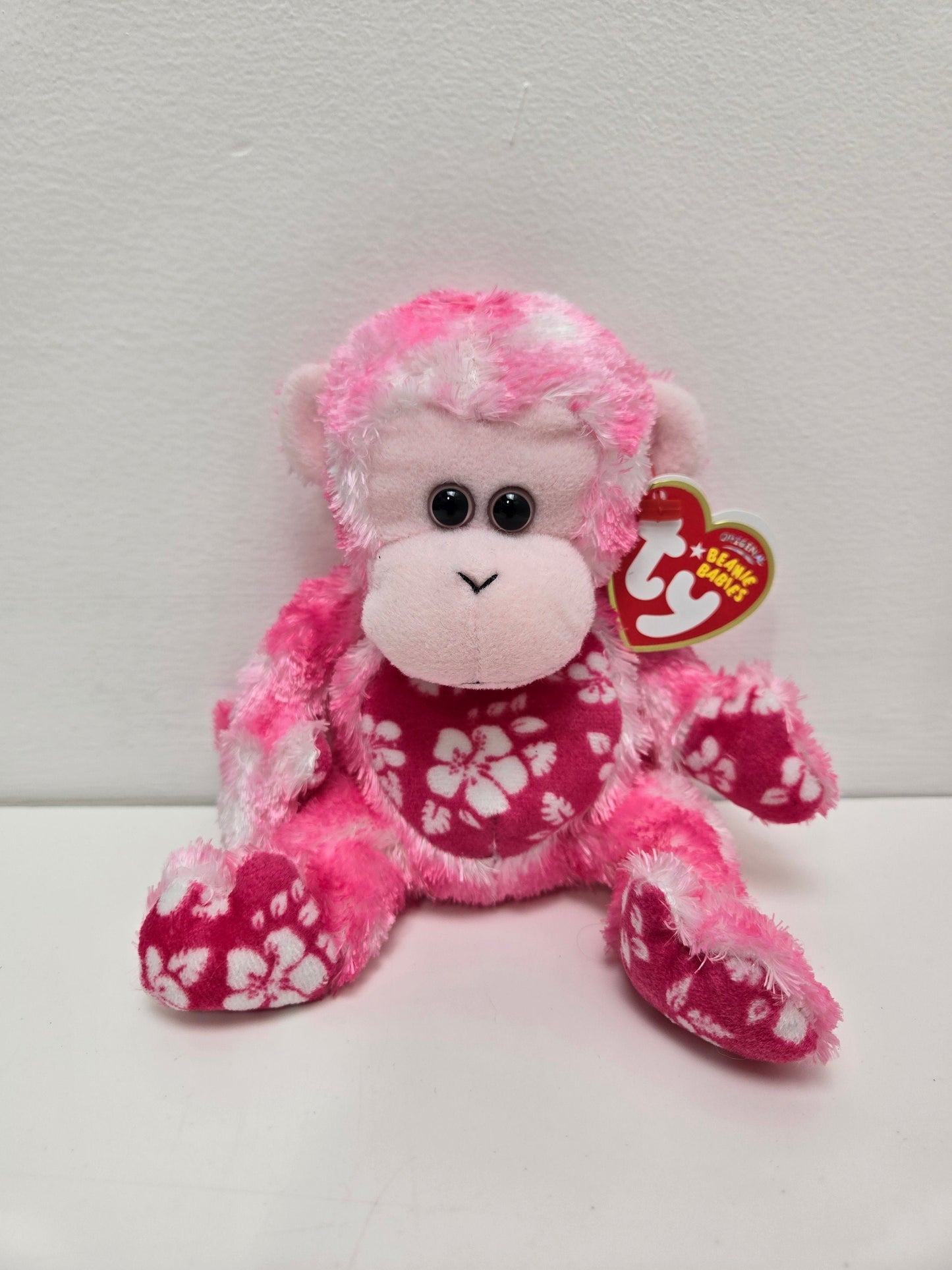 Ty Beanie Baby “Sunset” the ADORABLE Pink Monkey! (6 inch)