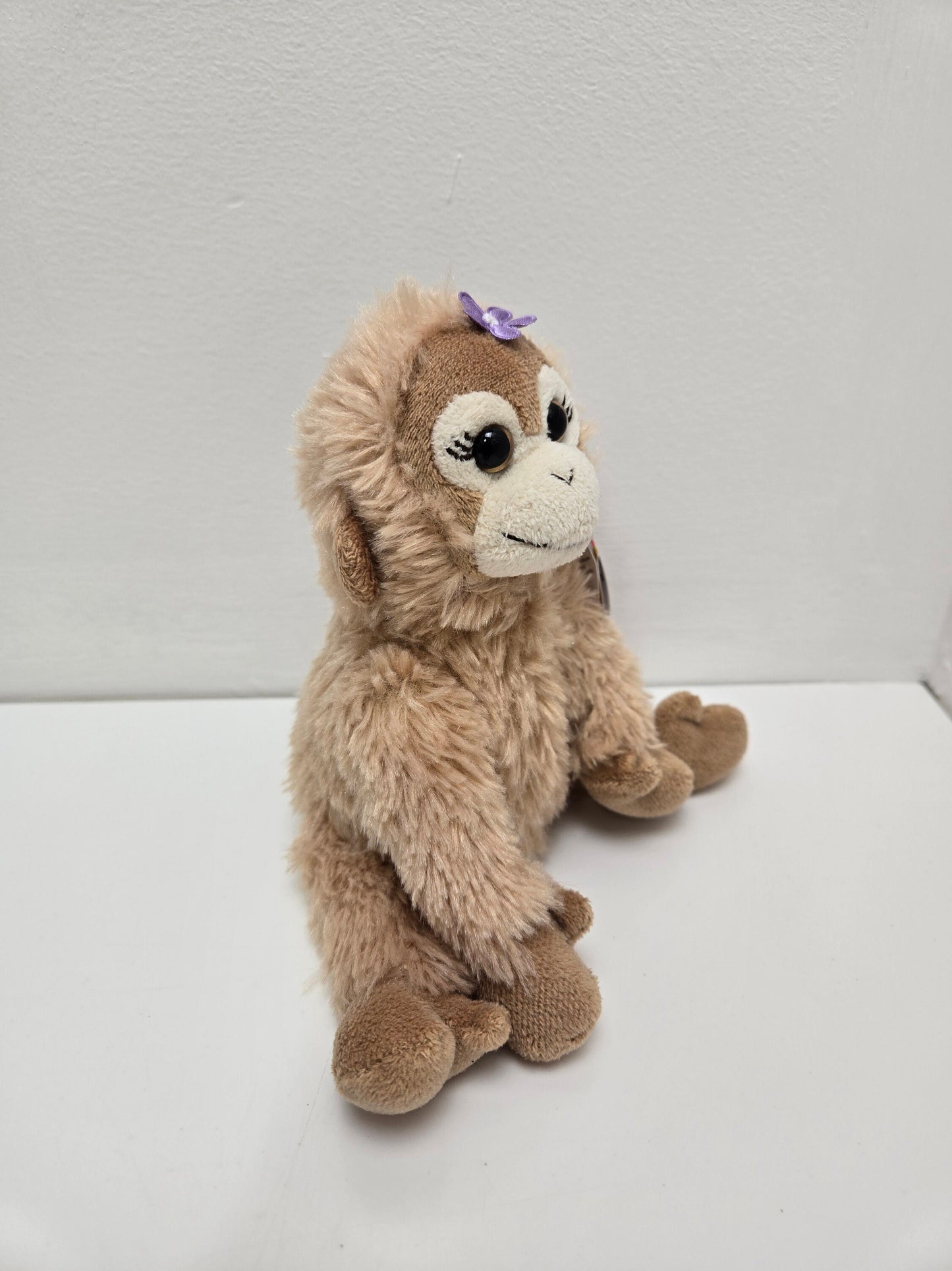 Ty Beanie Baby “Missy” the Adorable Orangutang with Purple Flower in Hair *Rare* (7.5 inch)