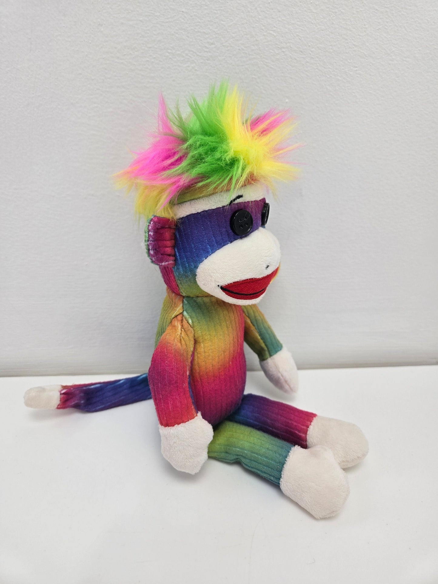 Ty Beanie Baby “Rainbow Sock Monkey” the Sock Monkey! (8.5 inch)